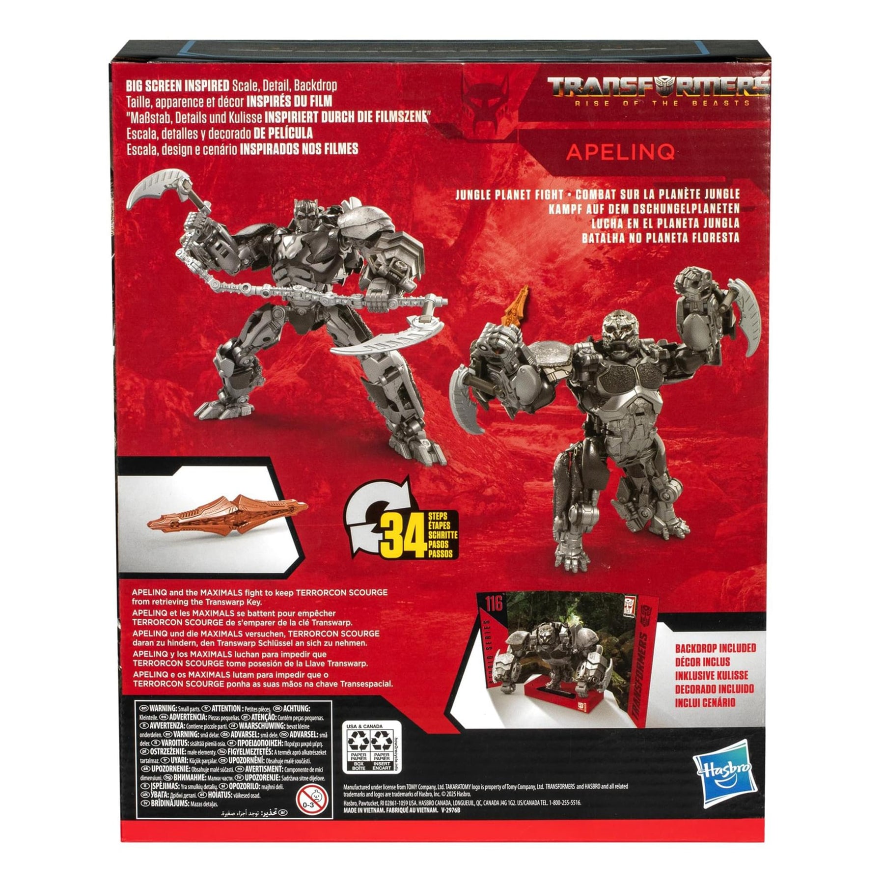 Transformers Rise Of The Beasts Studio Series 116 Apelinq Action Figure