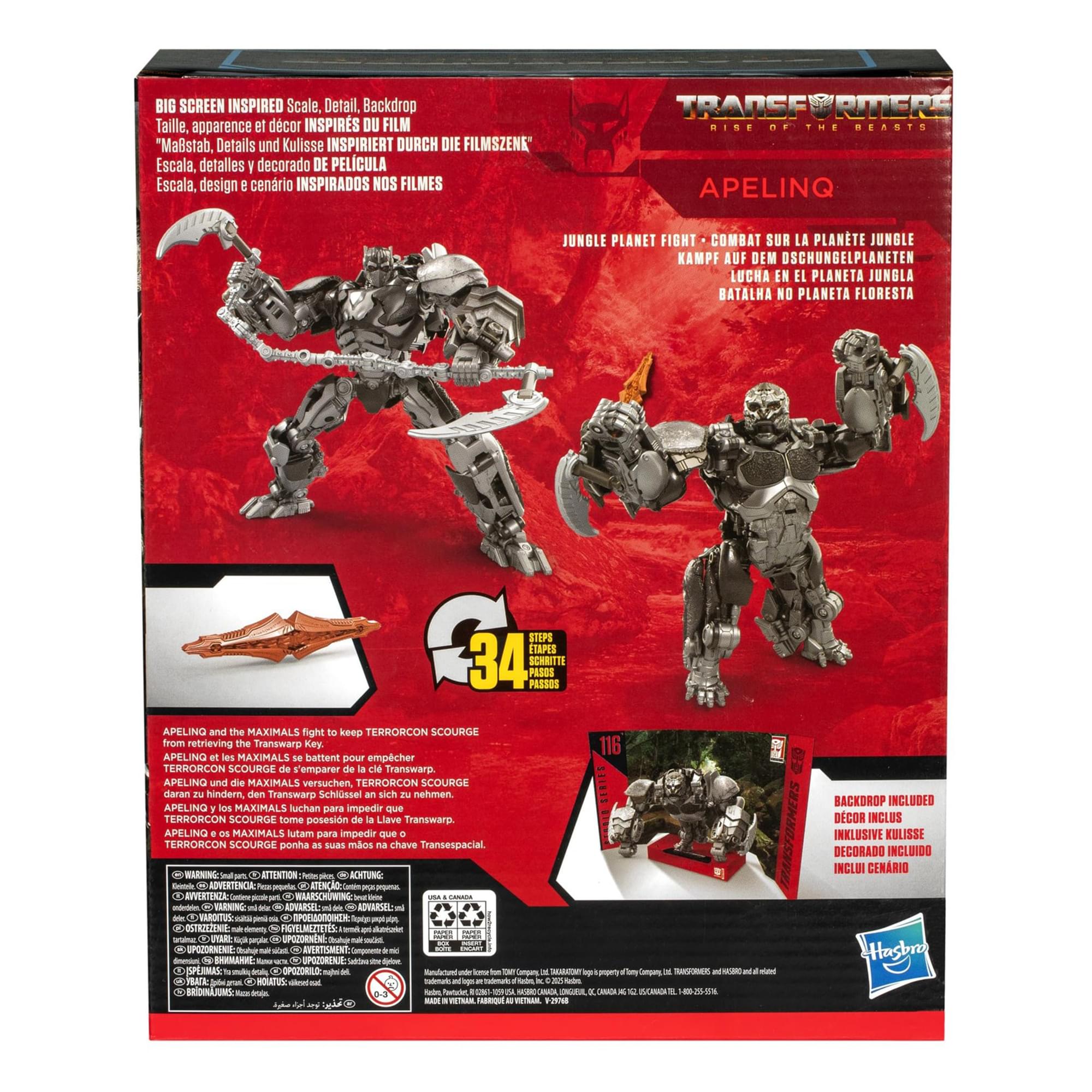 Transformers Rise Of The Beasts Studio Series 116 Apelinq Action Figure