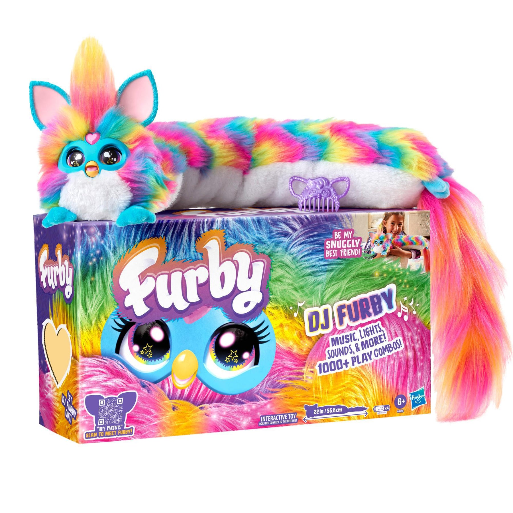 Furby DJ 32-Inch Interactive Rainbow Plush | With Music, Lights, Motion, & Games