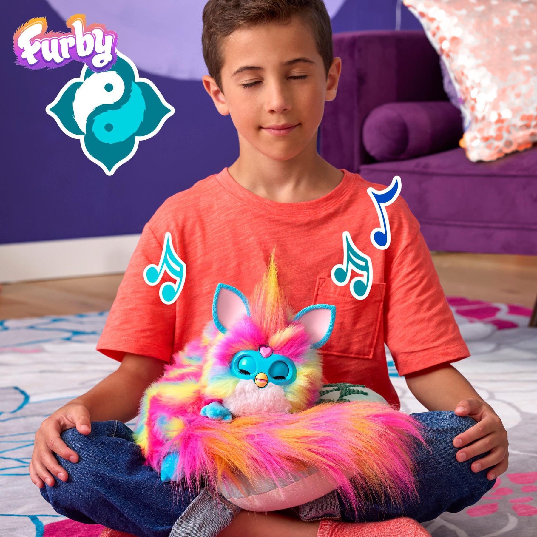 Furby DJ 32-Inch Interactive Rainbow Plush | With Music, Lights, Motion, & Games