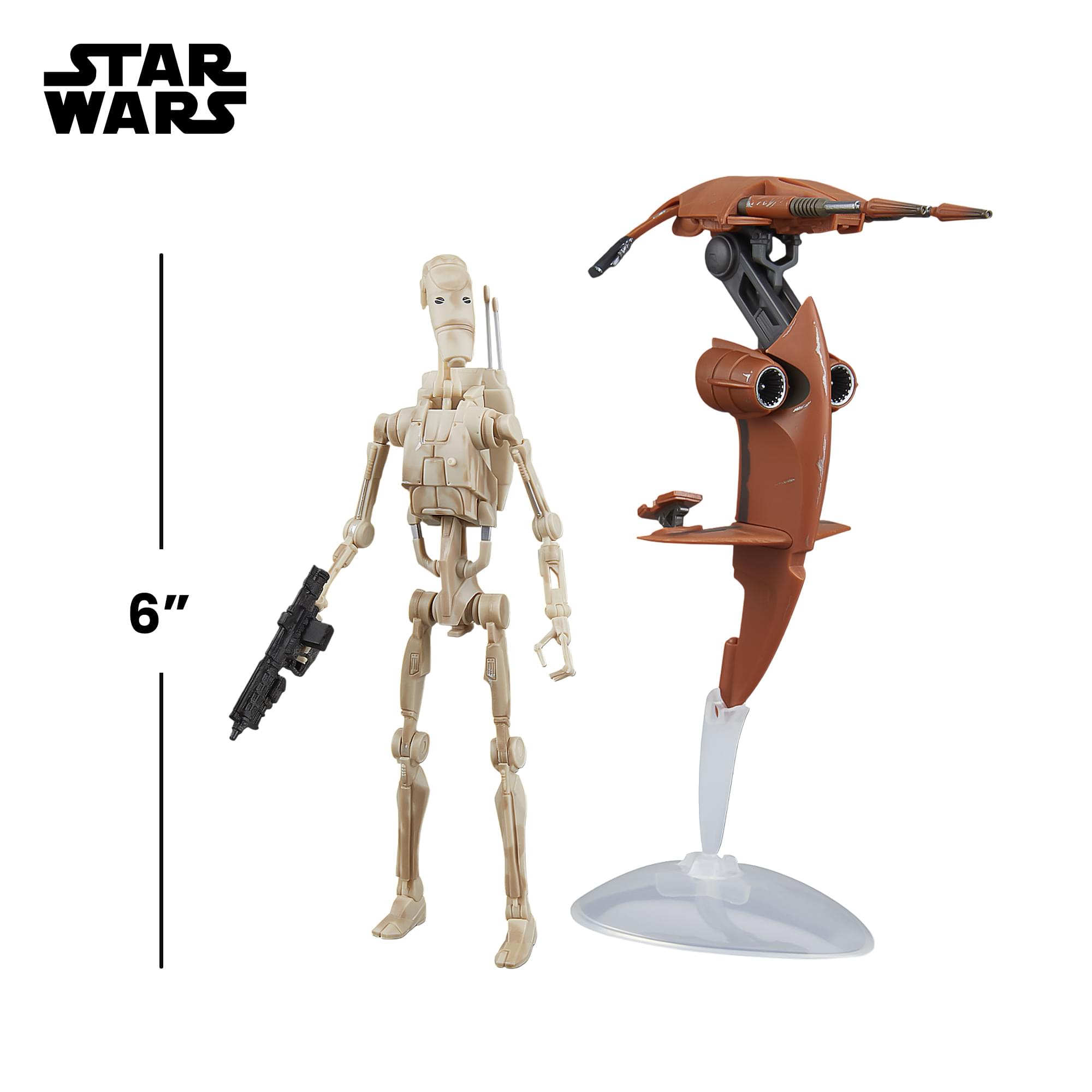 Star Wars Black Series Battle Droid and STAP 6-Inch Action Figure Set
