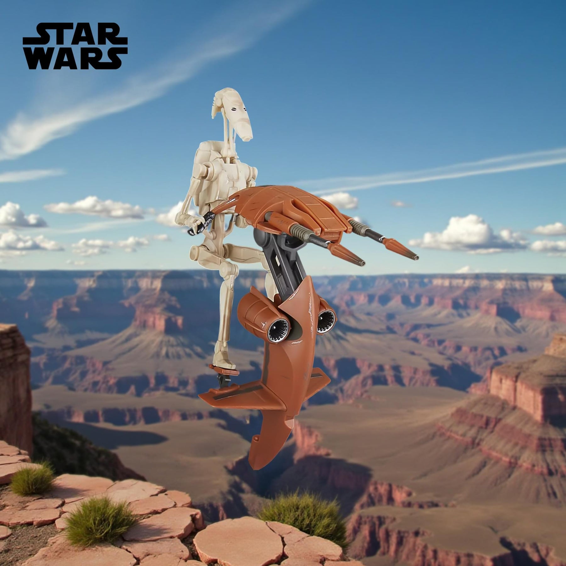 Star Wars Black Series Battle Droid and STAP 6-Inch Action Figure Set