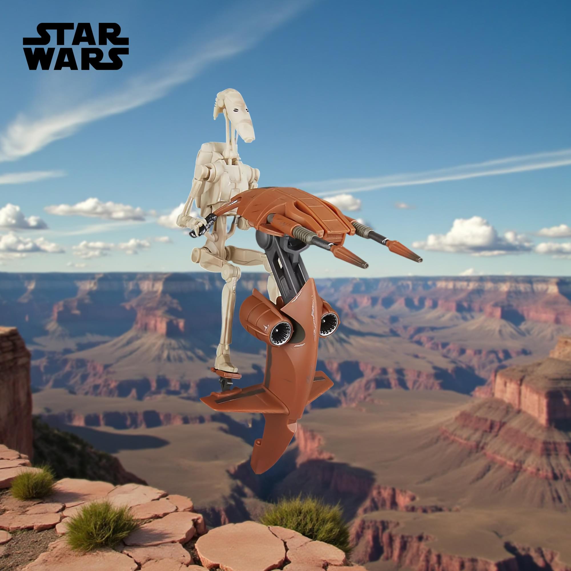 Star Wars Black Series Battle Droid and STAP 6-Inch Action Figure Set