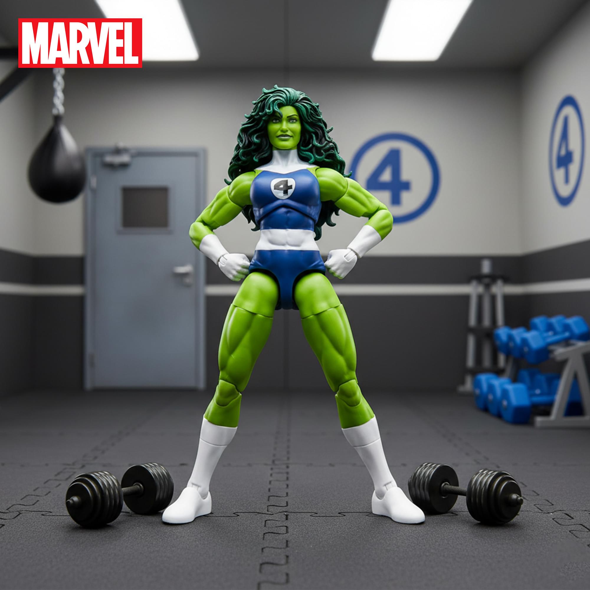 Marvel Legends Fantastic Four She-Hulk Action 6-Inch Action Figure