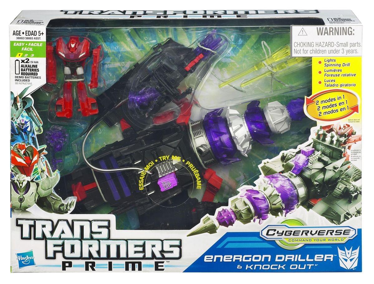 Transformers Prime Cyberverse Vehicles Energon Driller & Knock Out