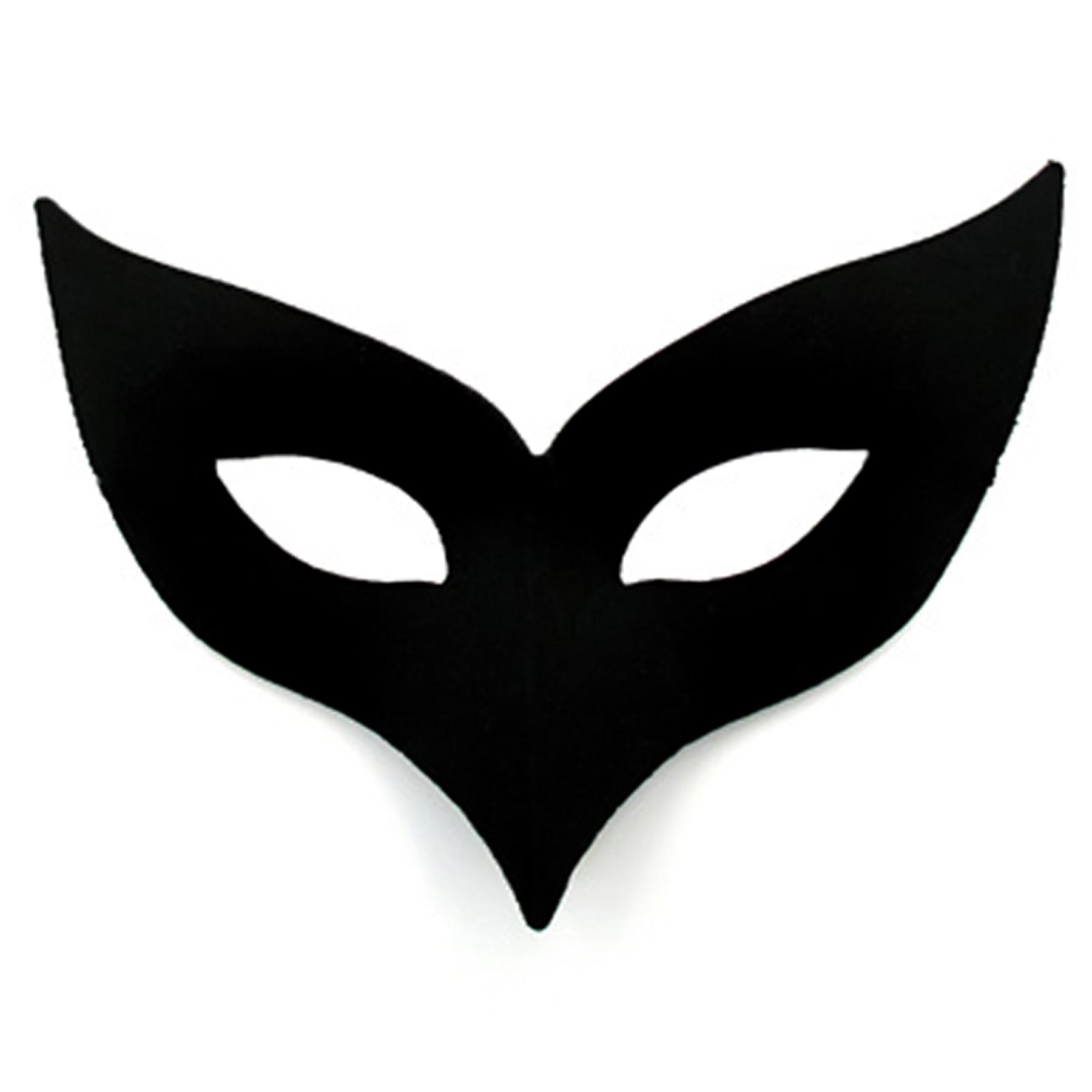 Black Pointed Mystique Mask (Half)