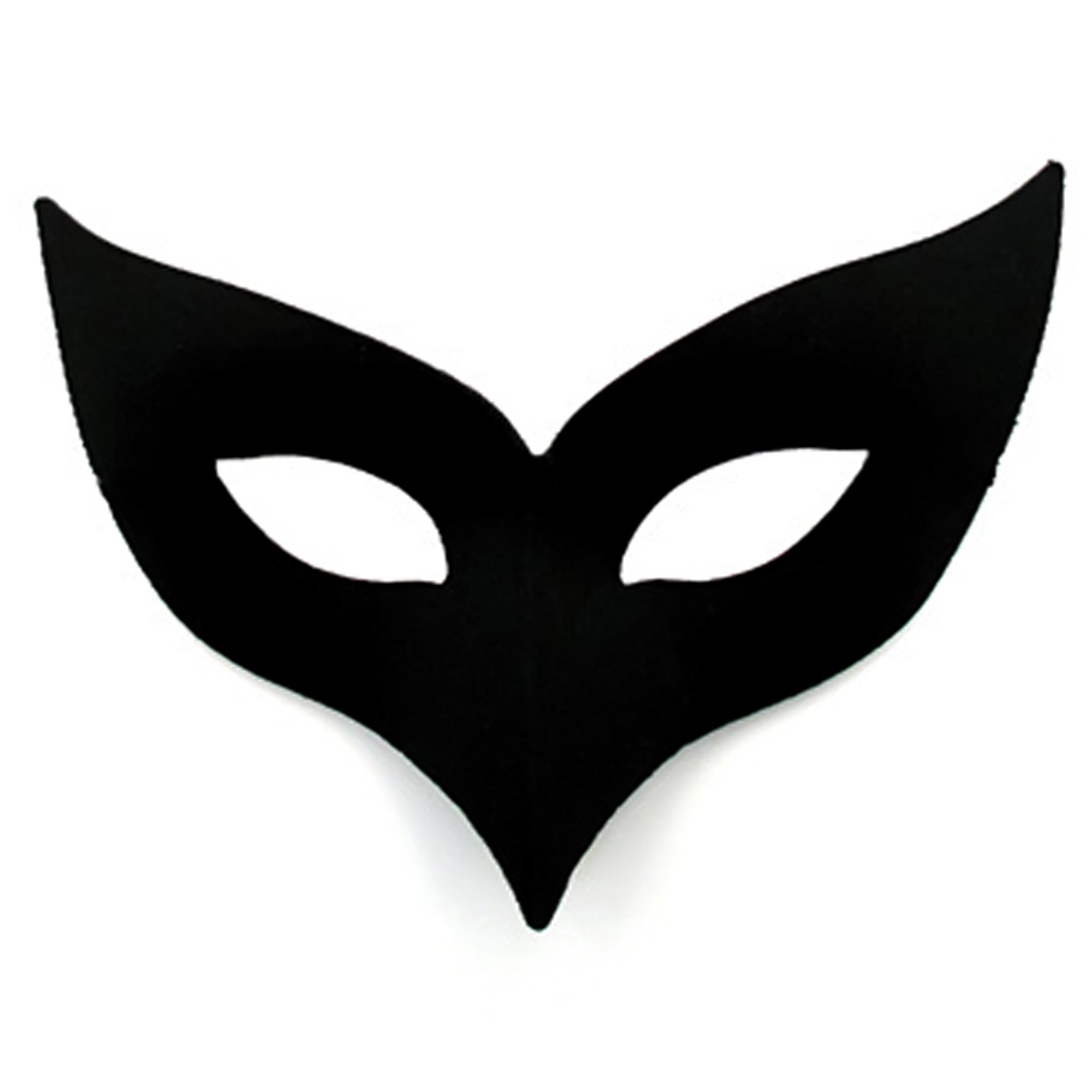 Black Pointed Mystique Mask (Half)
