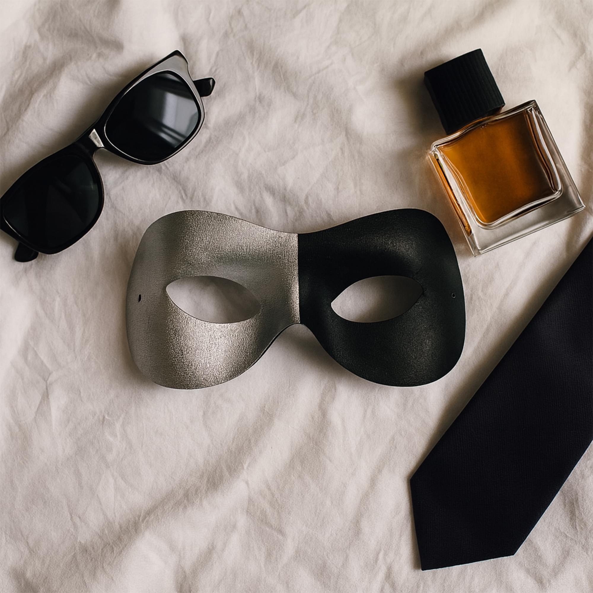Black & Silver Fashion Mask (Half)