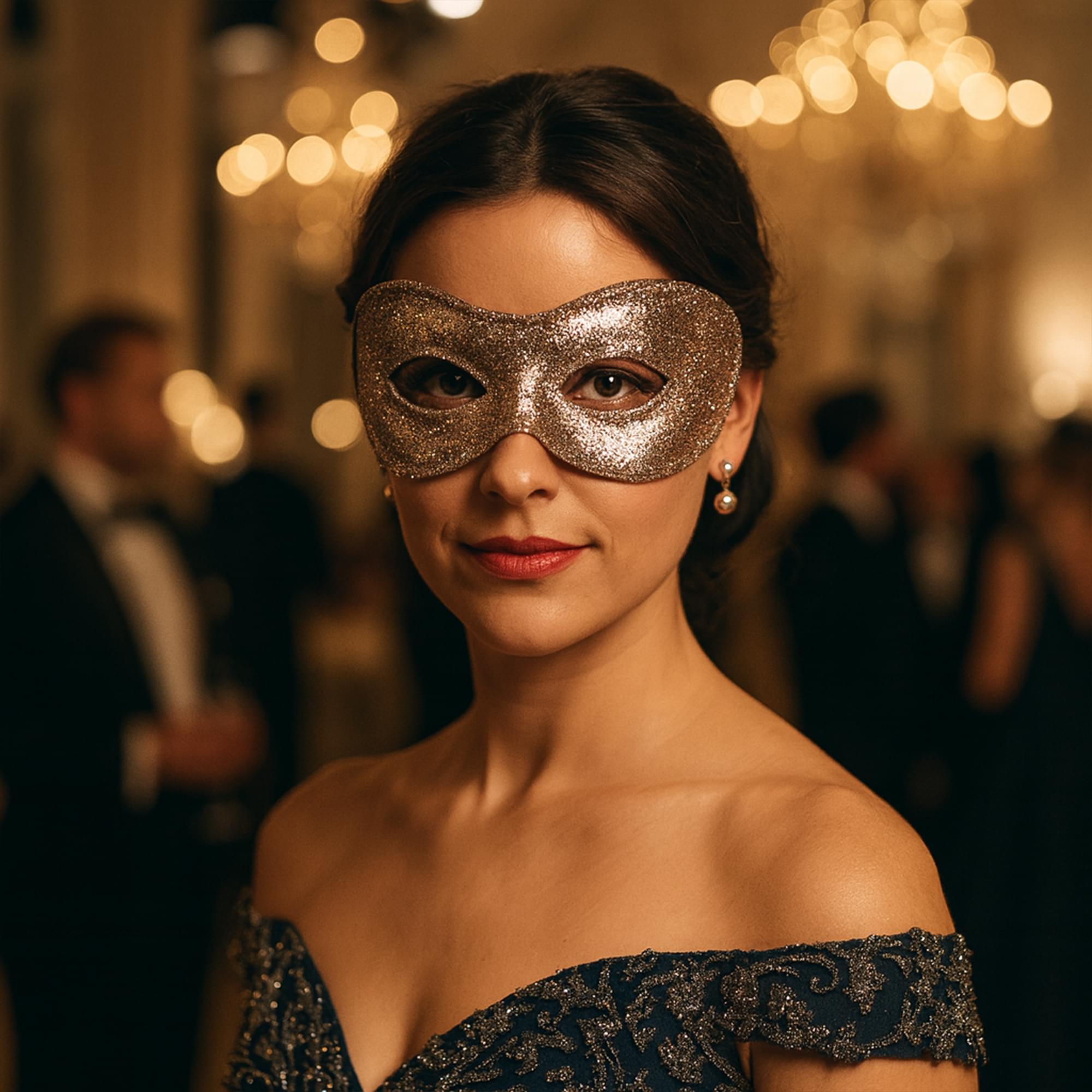 Assorted Small Glitter Domino Mask