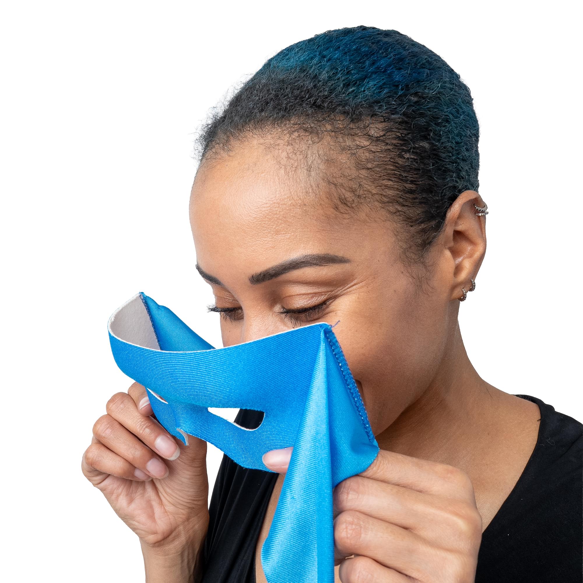 Blue Verona Mask with Tie (half) Costume Accessory
