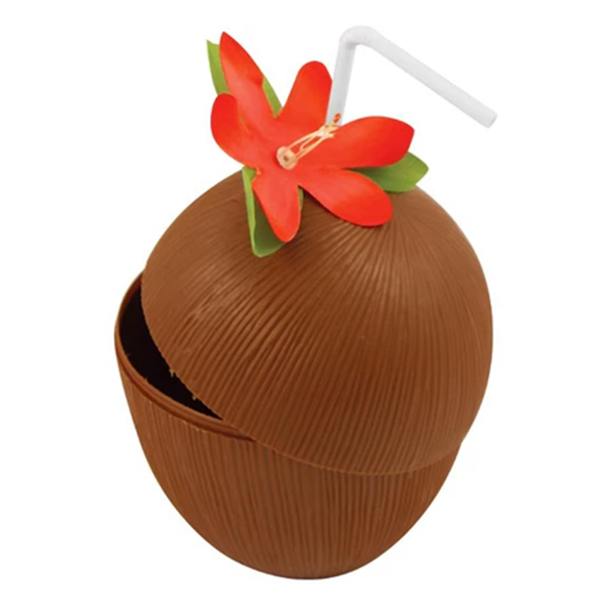 Coconut Cup Flower and Straw