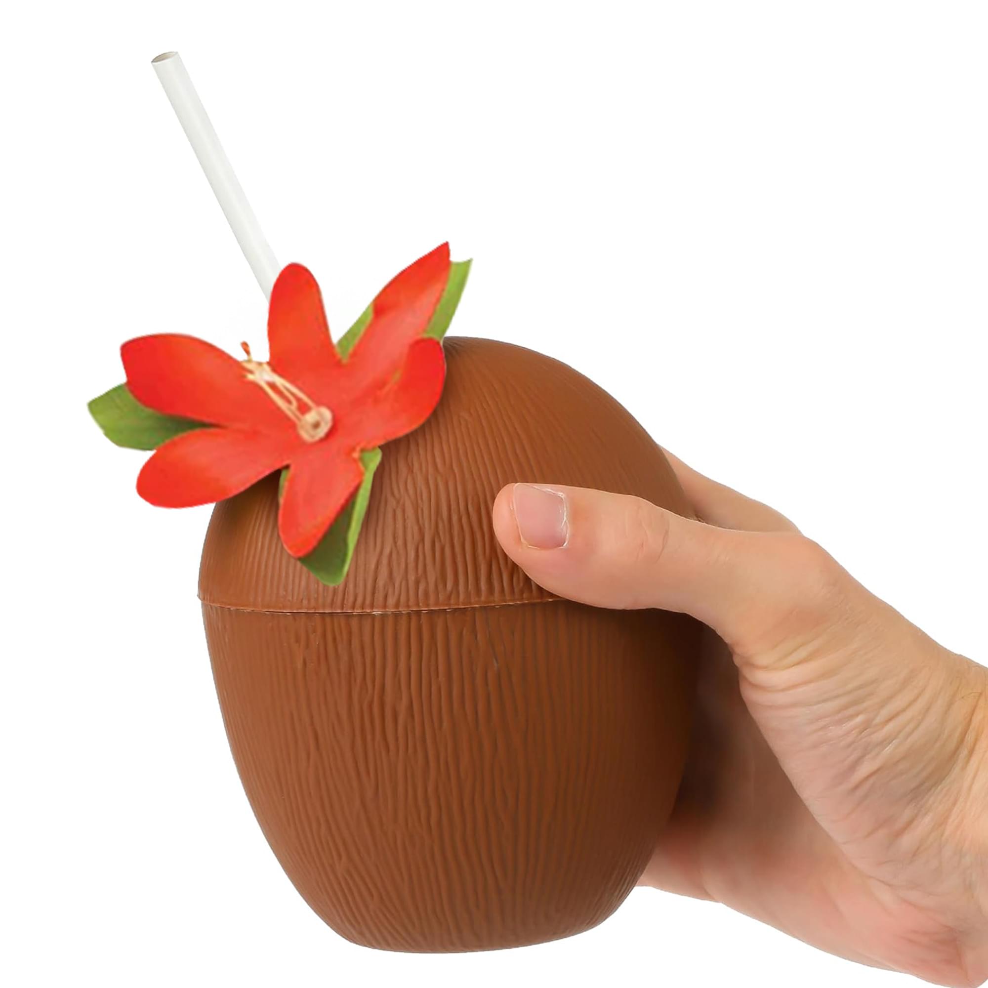 Coconut Cup Flower and Straw