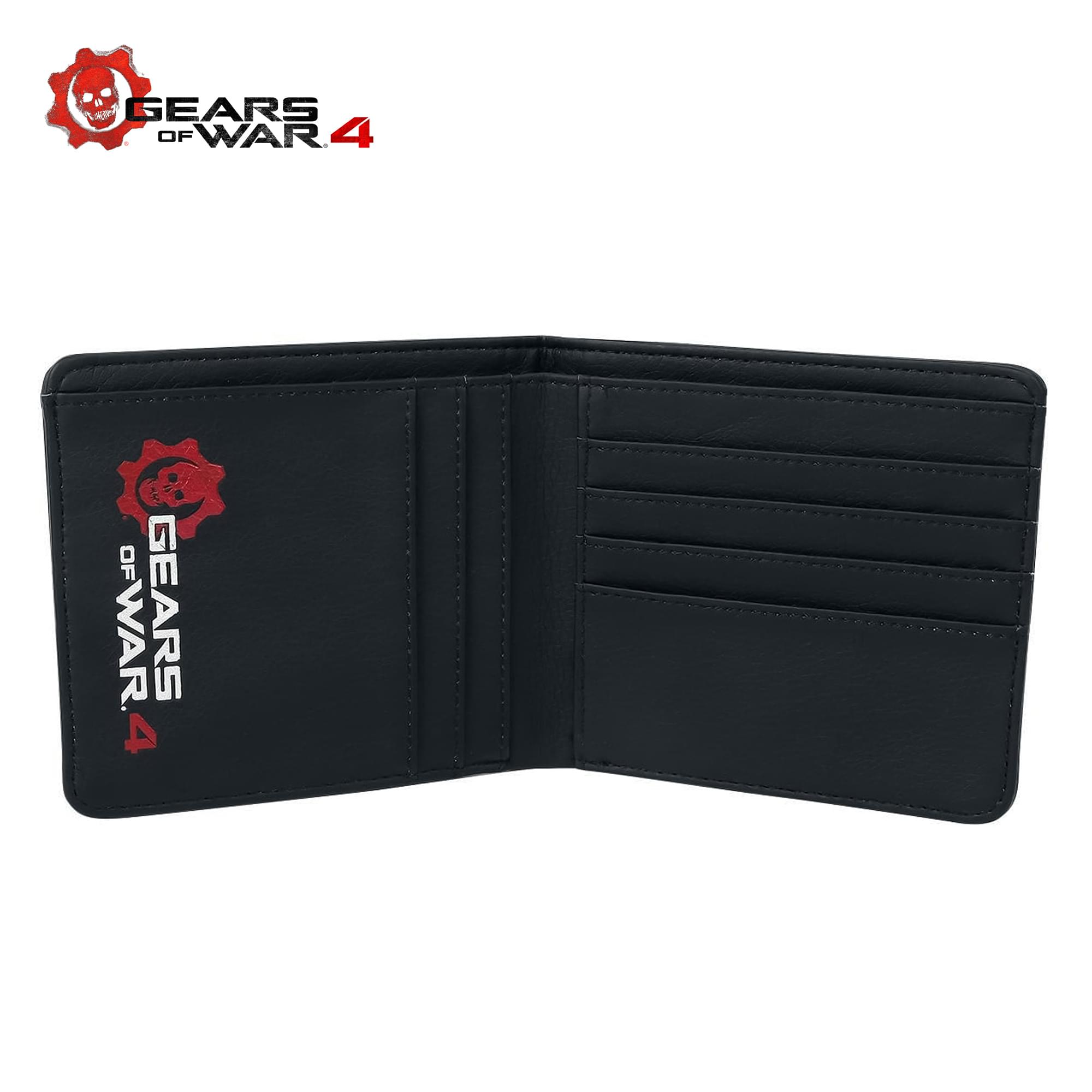 Gears of War 4 Embossed Crimson Omen Logo Bi-Fold Wallet