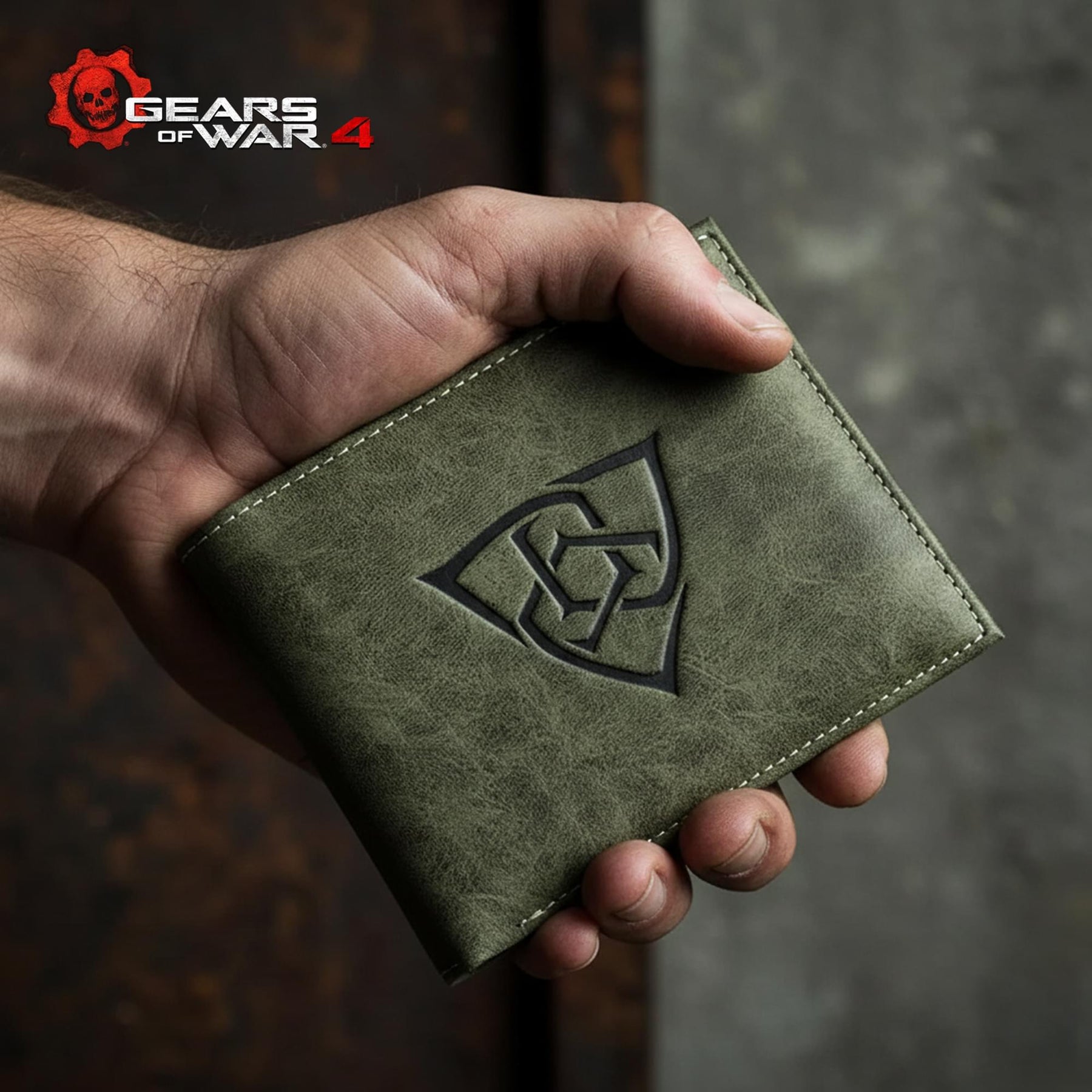 Gears of War 4 Embossed Outsiders Logo Bi-Fold Wallet