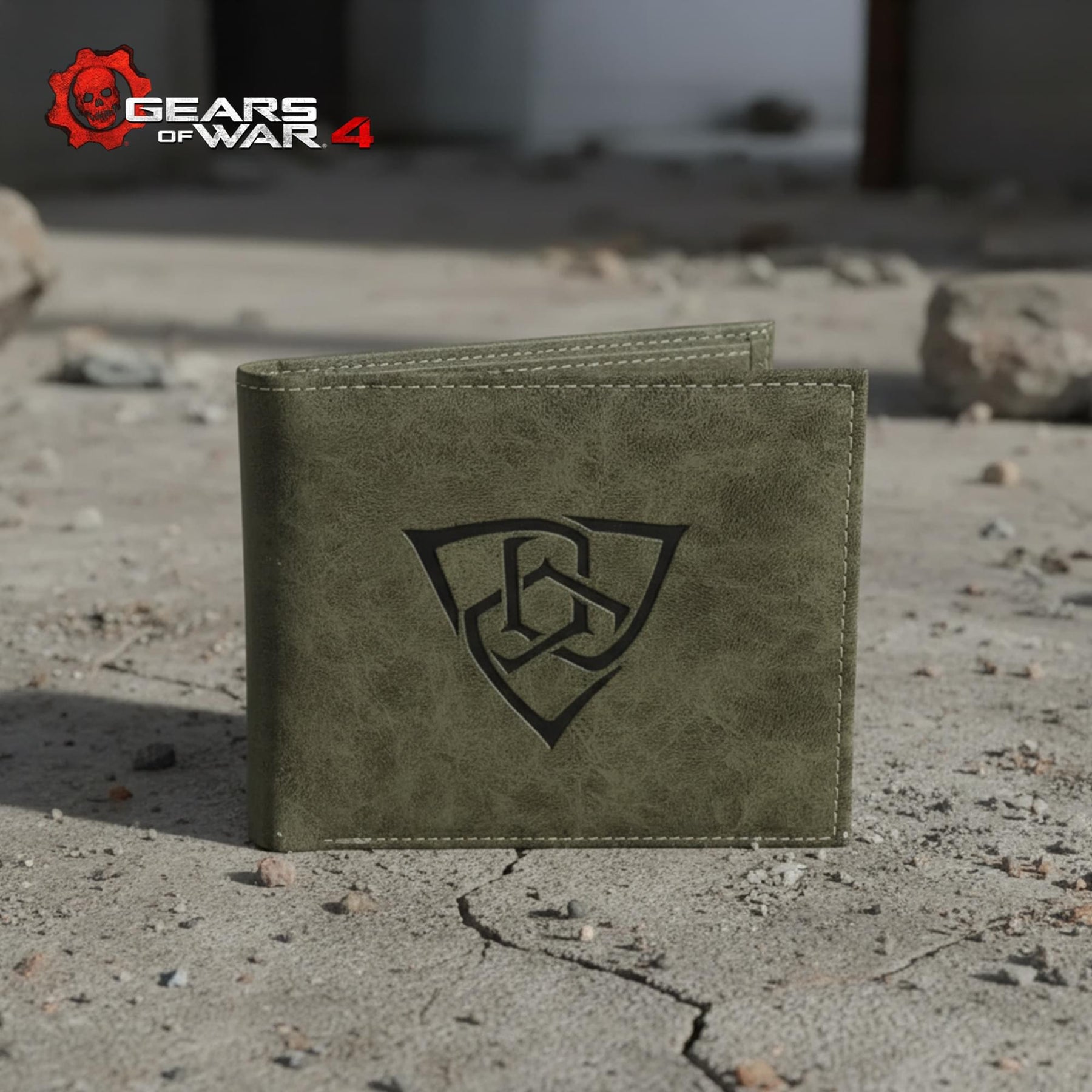 Gears of War 4 Embossed Outsiders Logo Bi-Fold Wallet