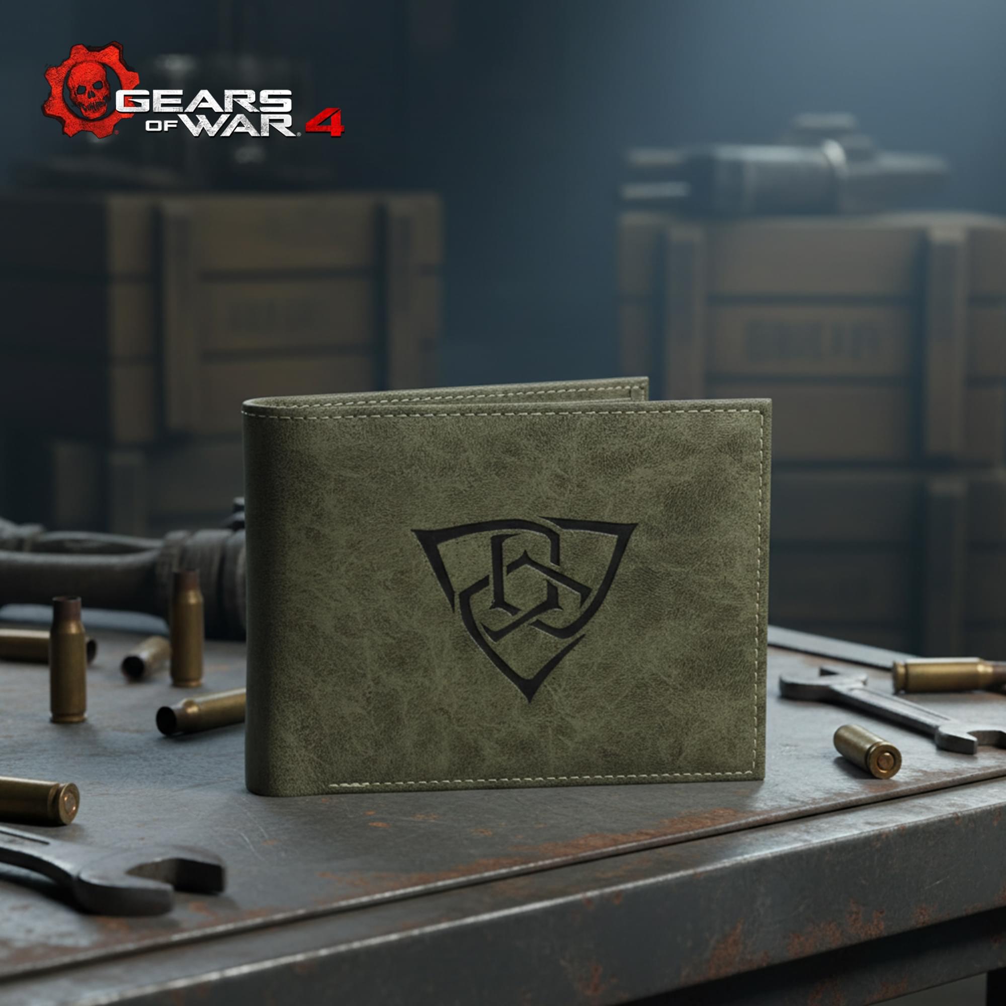Gears of War 4 Embossed Outsiders Logo Bi-Fold Wallet