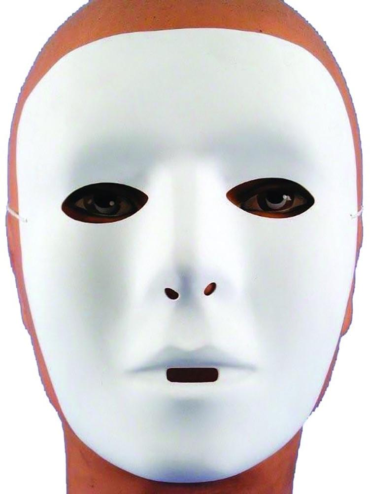 Male White Costume Mask