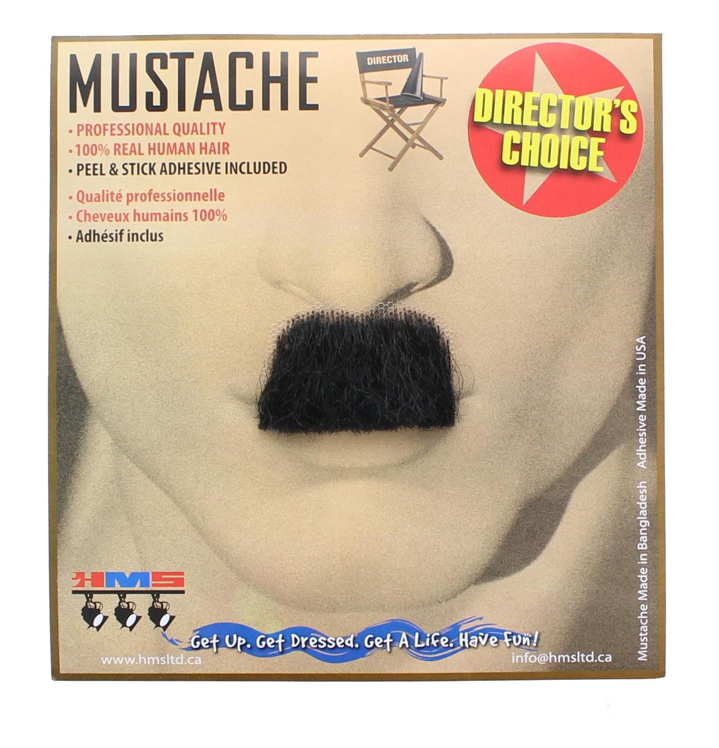 Charlie Chaplin Black Real Human Hair Adult Costume Moustache