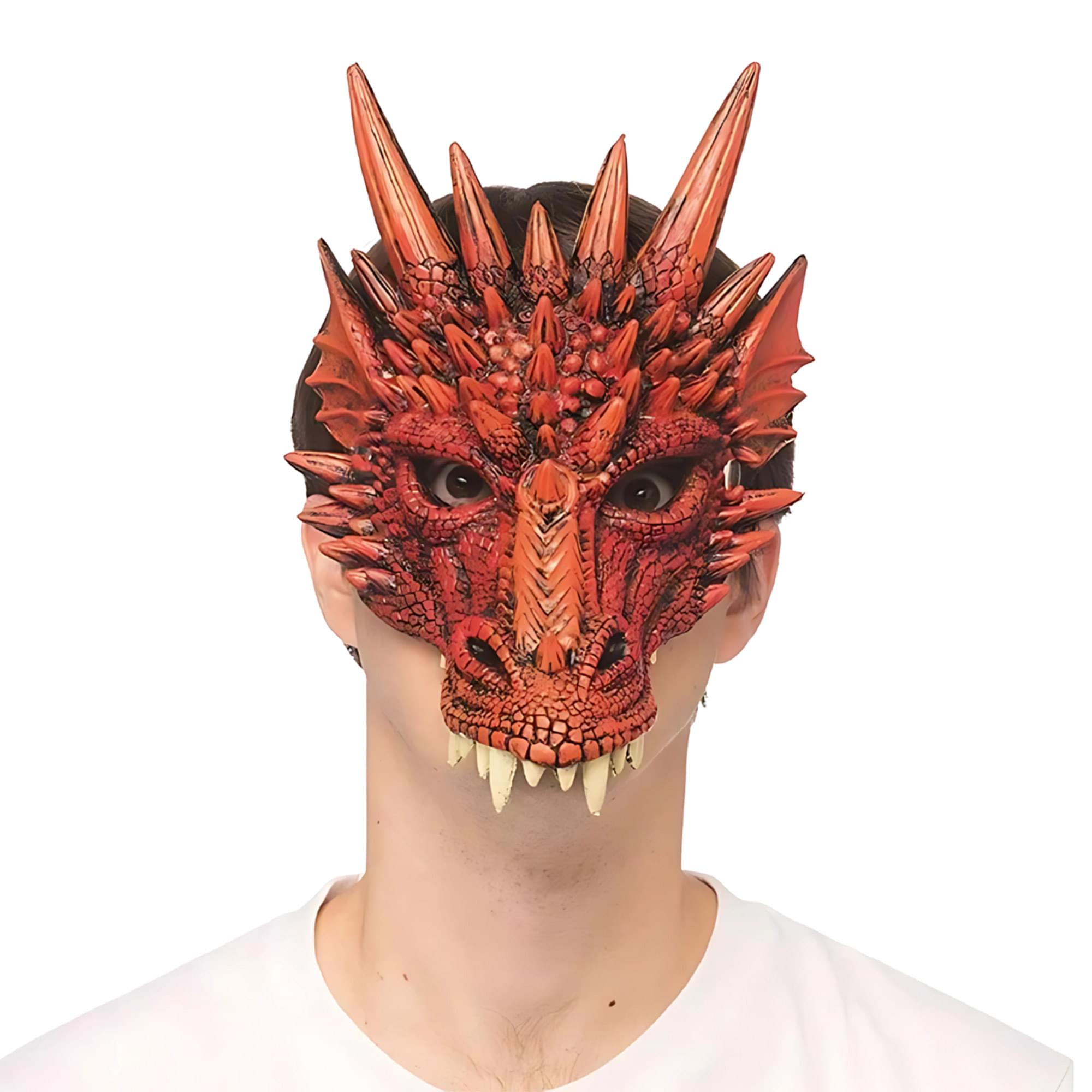 Supersoft Fantasy Red Dragon Adult Costume Mask