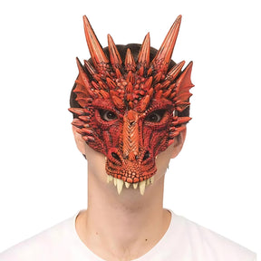 Supersoft Fantasy Red Dragon Adult Costume Mask