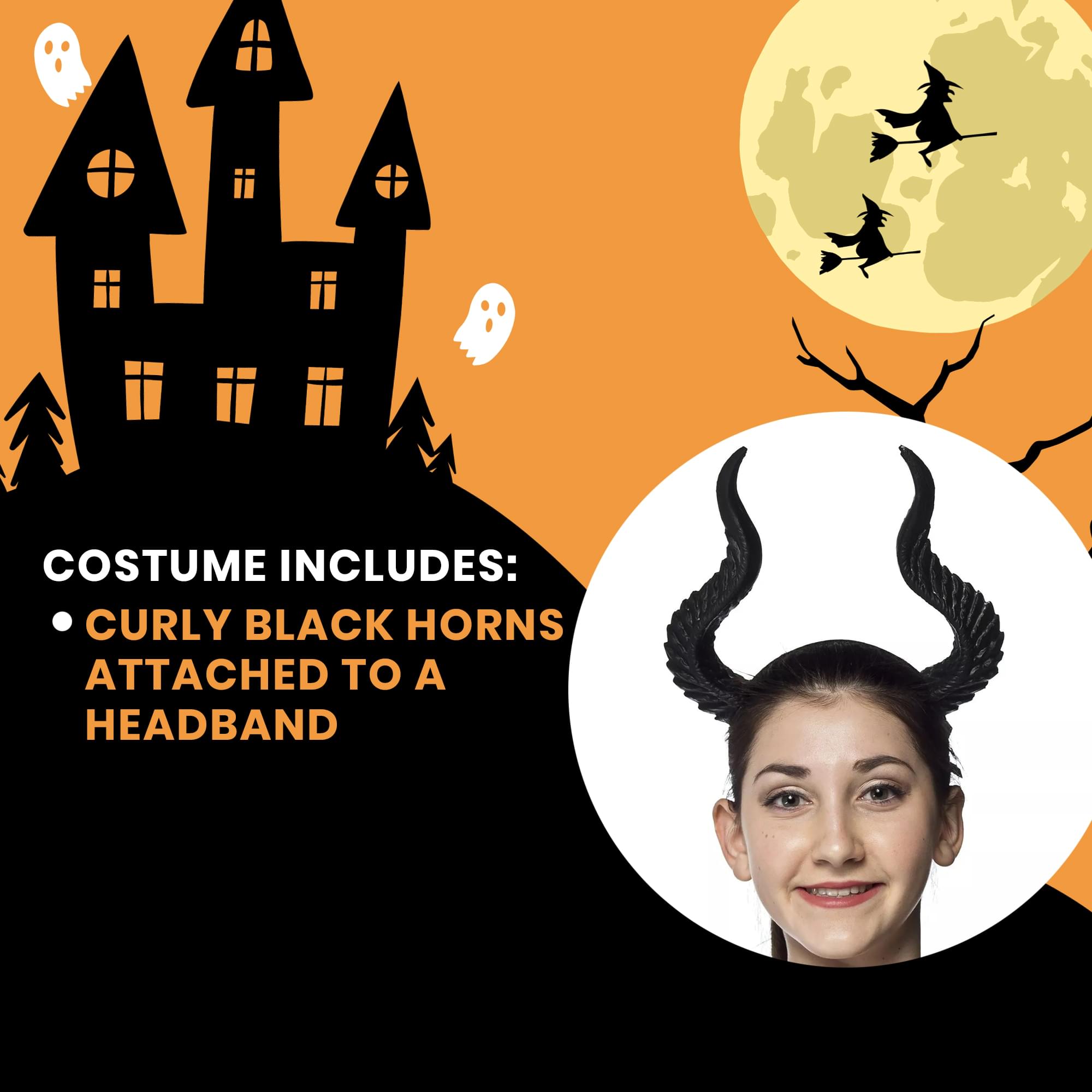Supersoft Malevolent Child Costume Horns