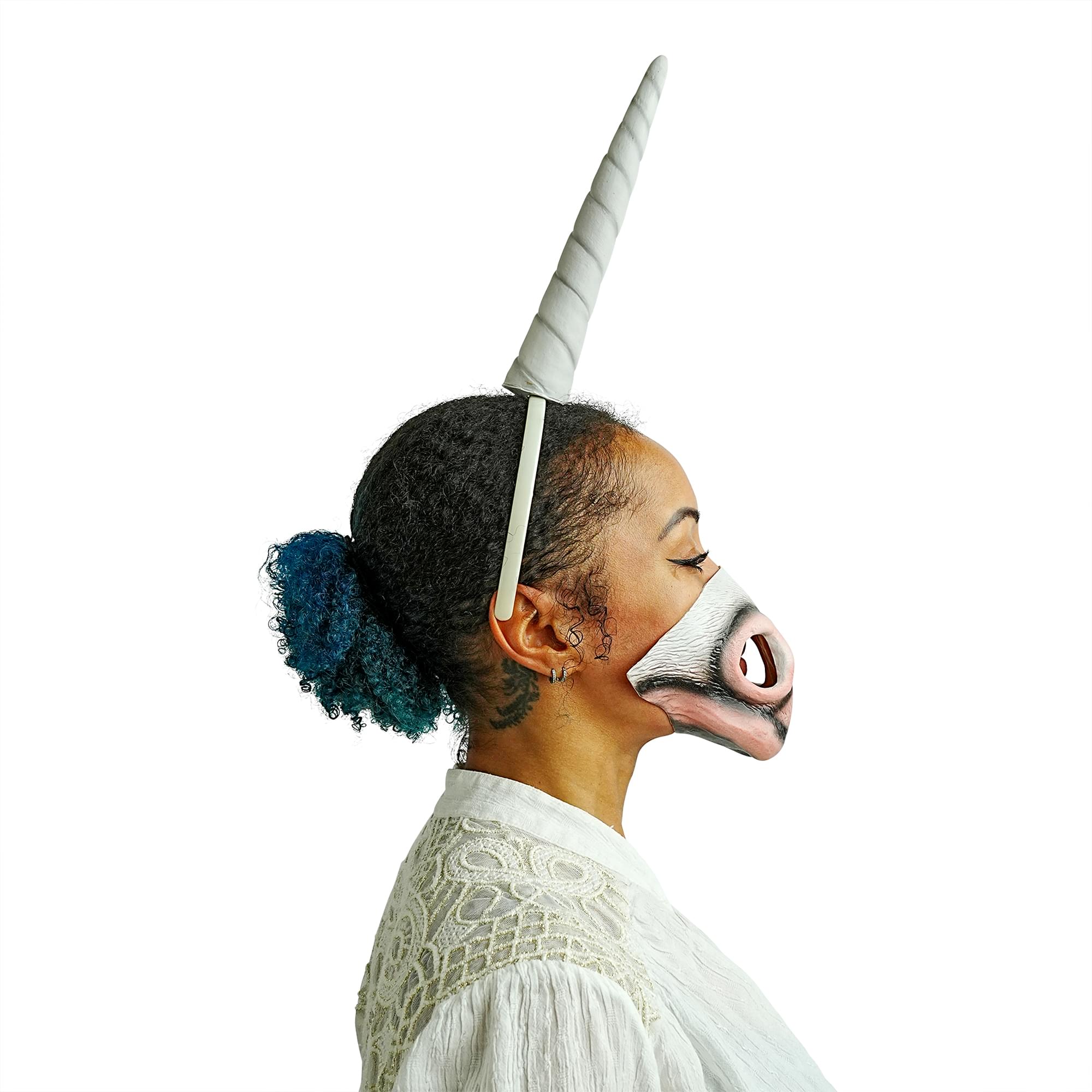 Unicorn Adult Costume Horn Headband & Nose Set