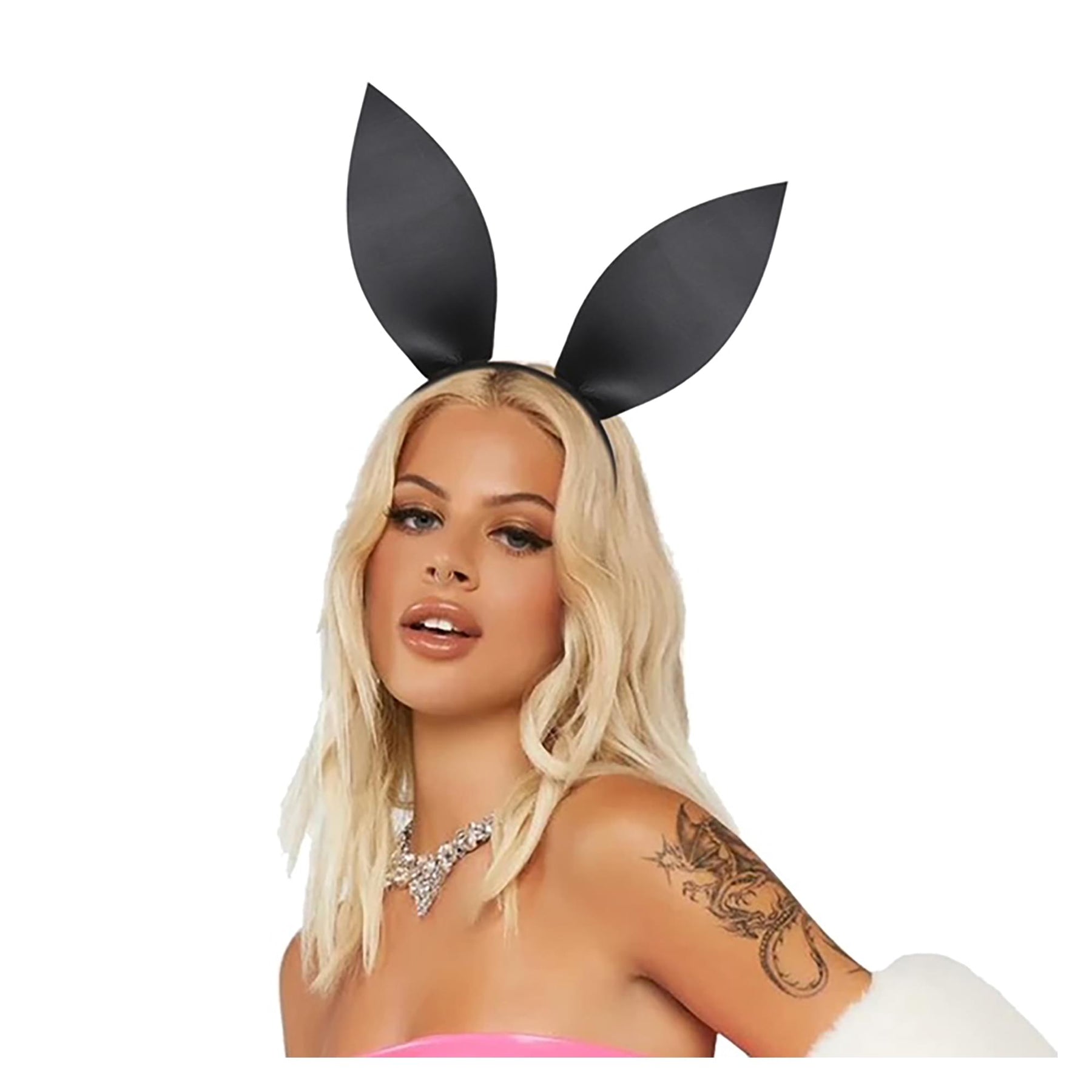 Bunny Ears Adult Costume Headband | Black