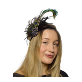 Peacock Feathers Adult Costume Headband | Blue and Green