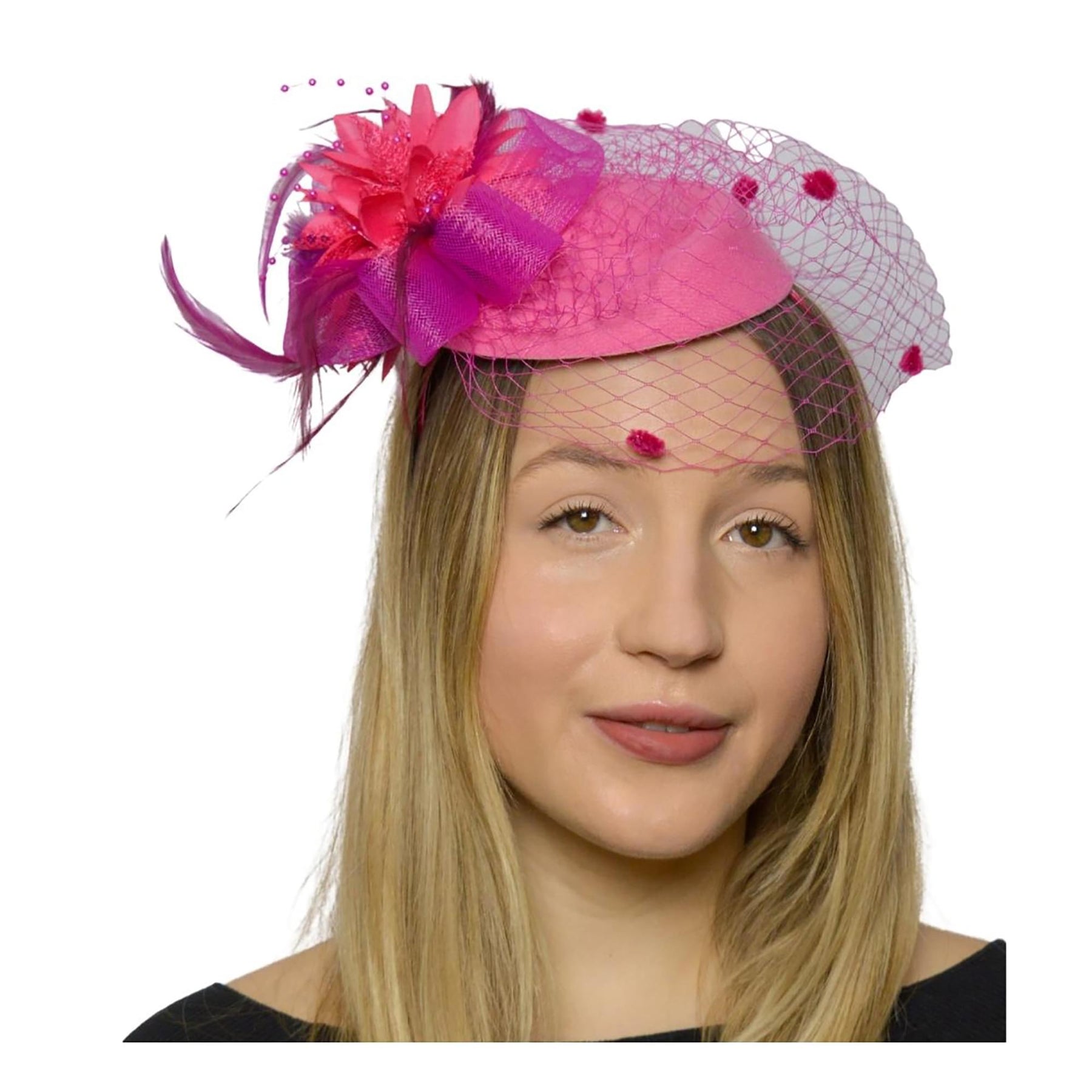Precious Pink Fascinator Adult Costume Hat