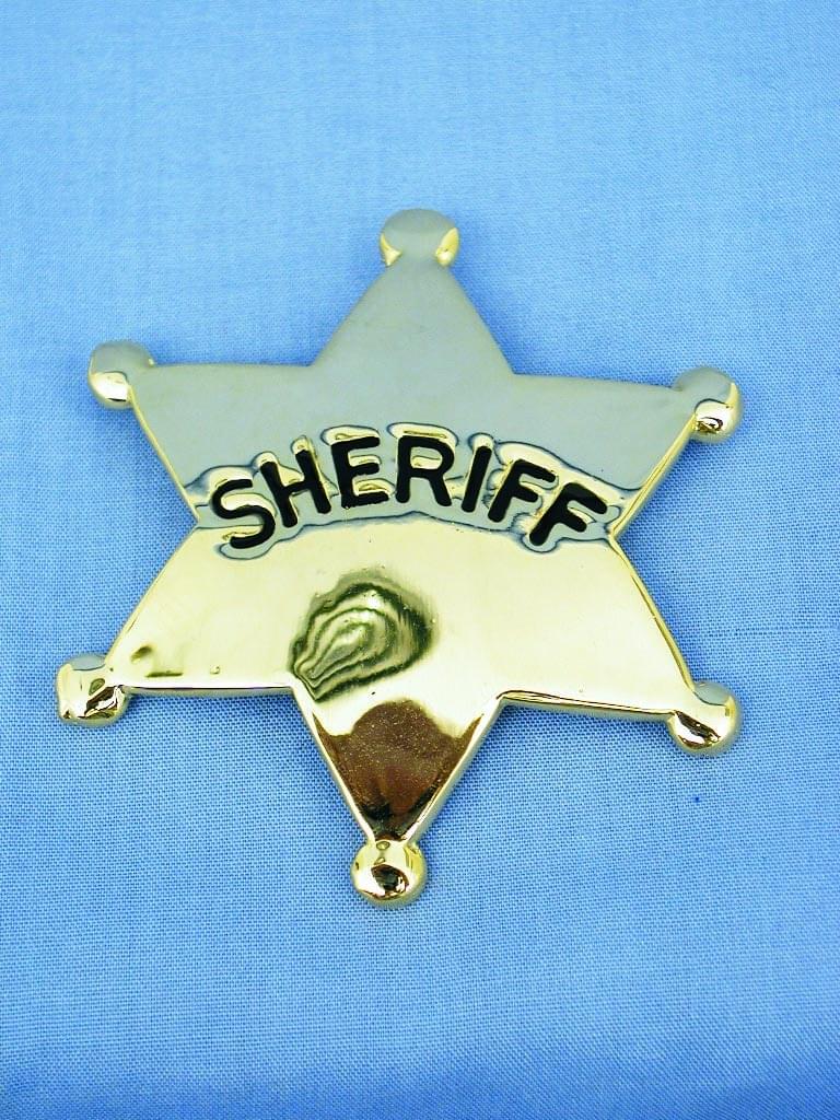 Gold Costume Sheriff Badge
