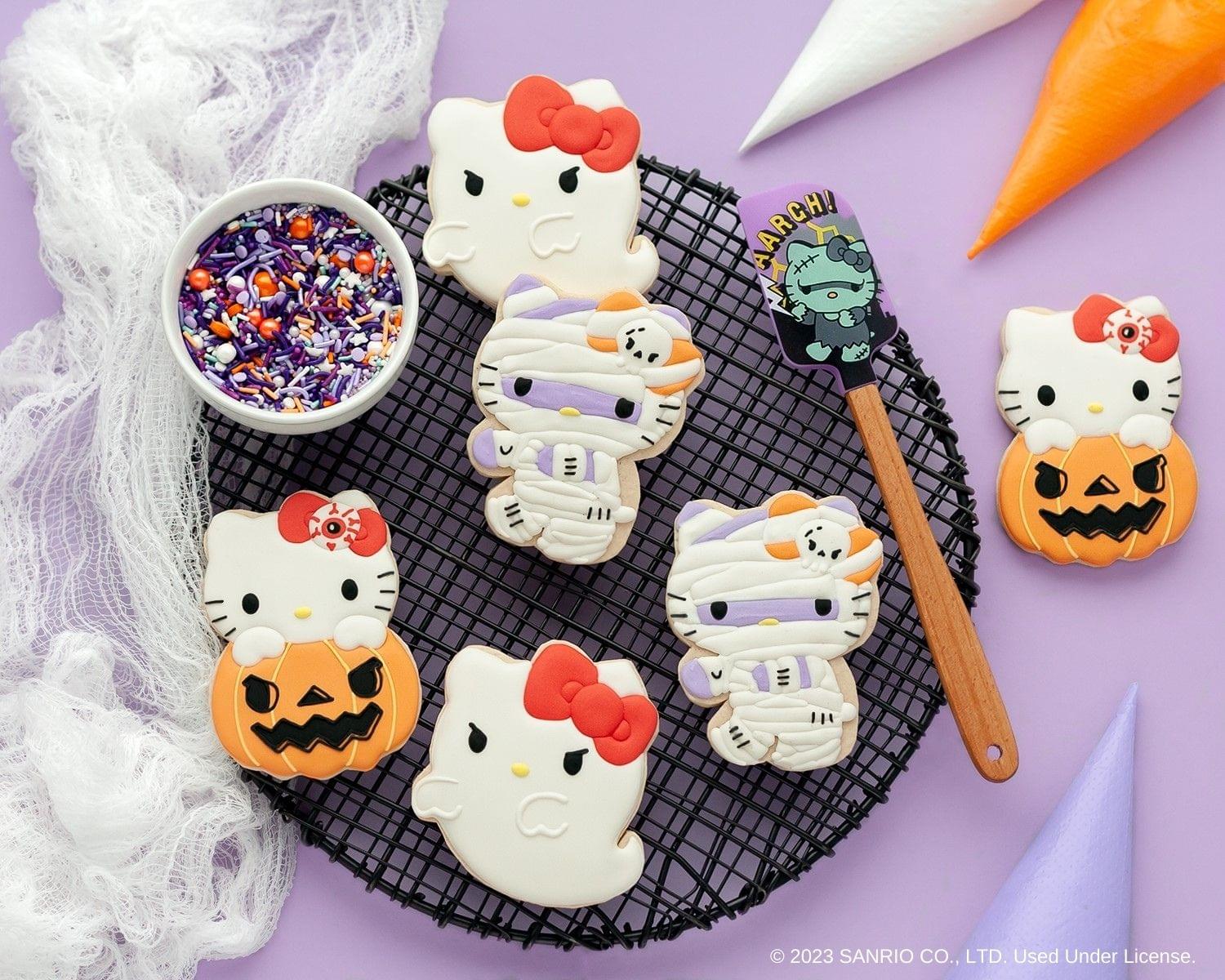 Sanrio Hello Kitty Halloween 50-Piece Cookie Stamp and Frosting Set