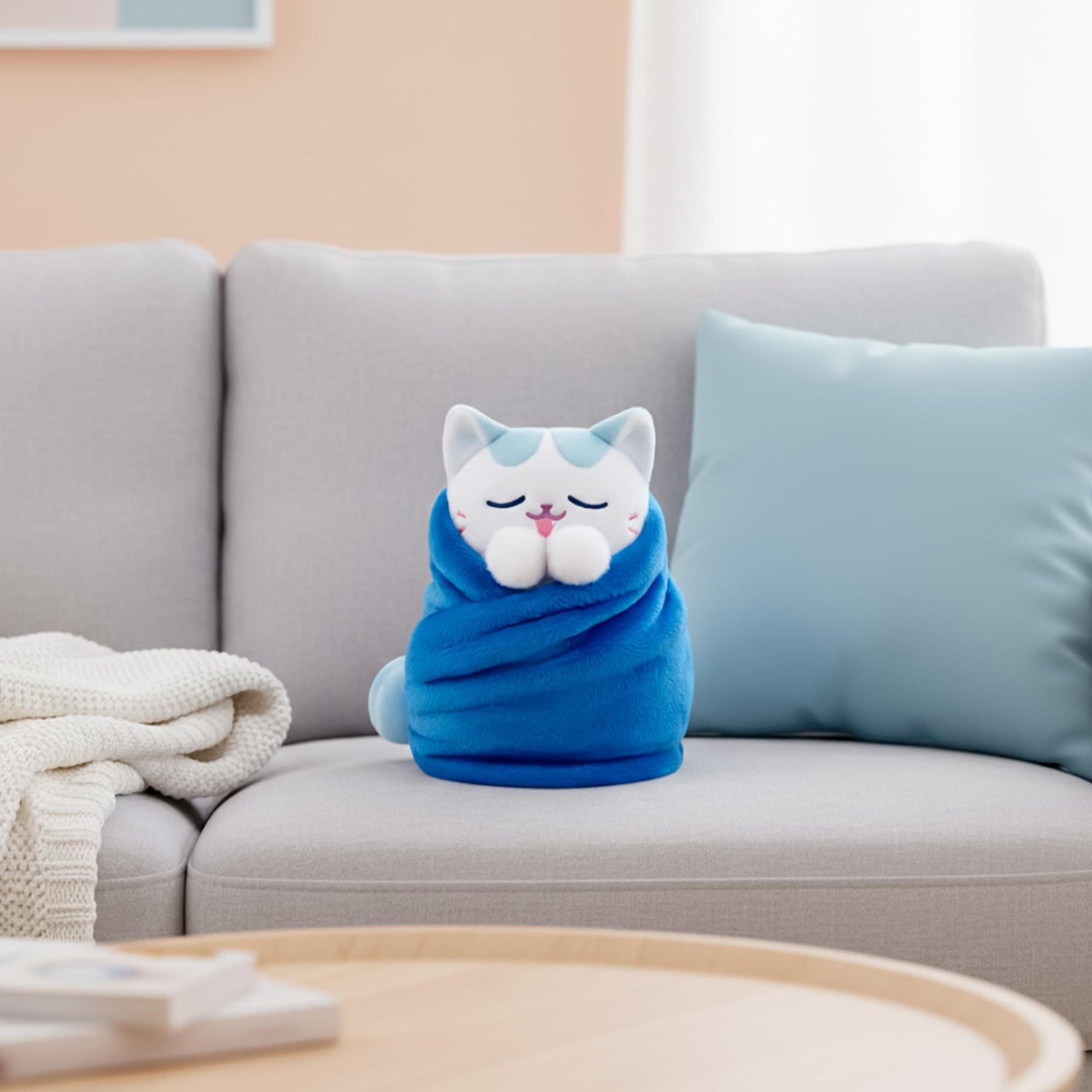 Purritos 7 Inch Plush Cat in Blanket | Snow Cone