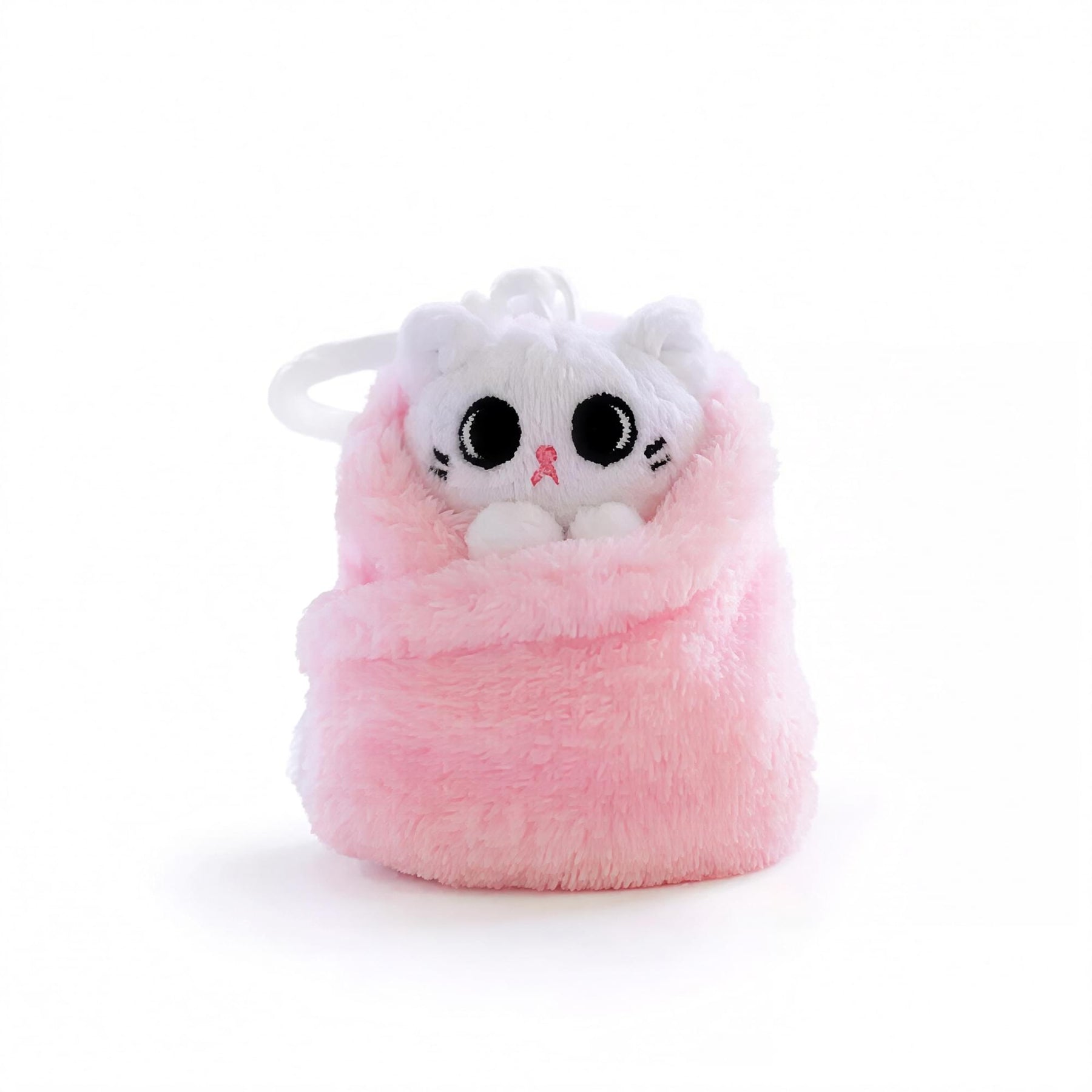 Purritos 3 Inch Cat In Blanket Plush Key Ring - Mochi