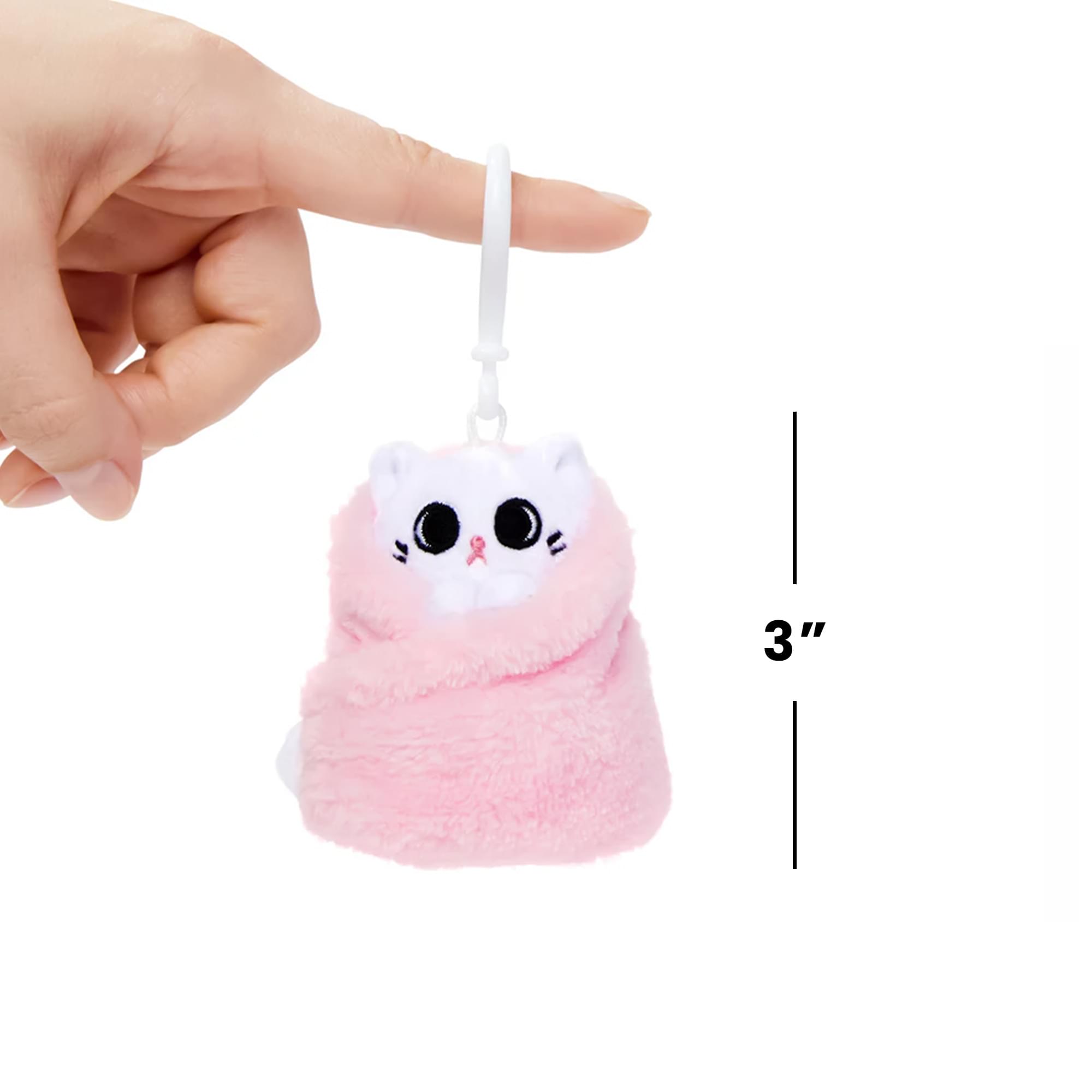 Purritos 3 Inch Cat In Blanket Plush Key Ring - Mochi