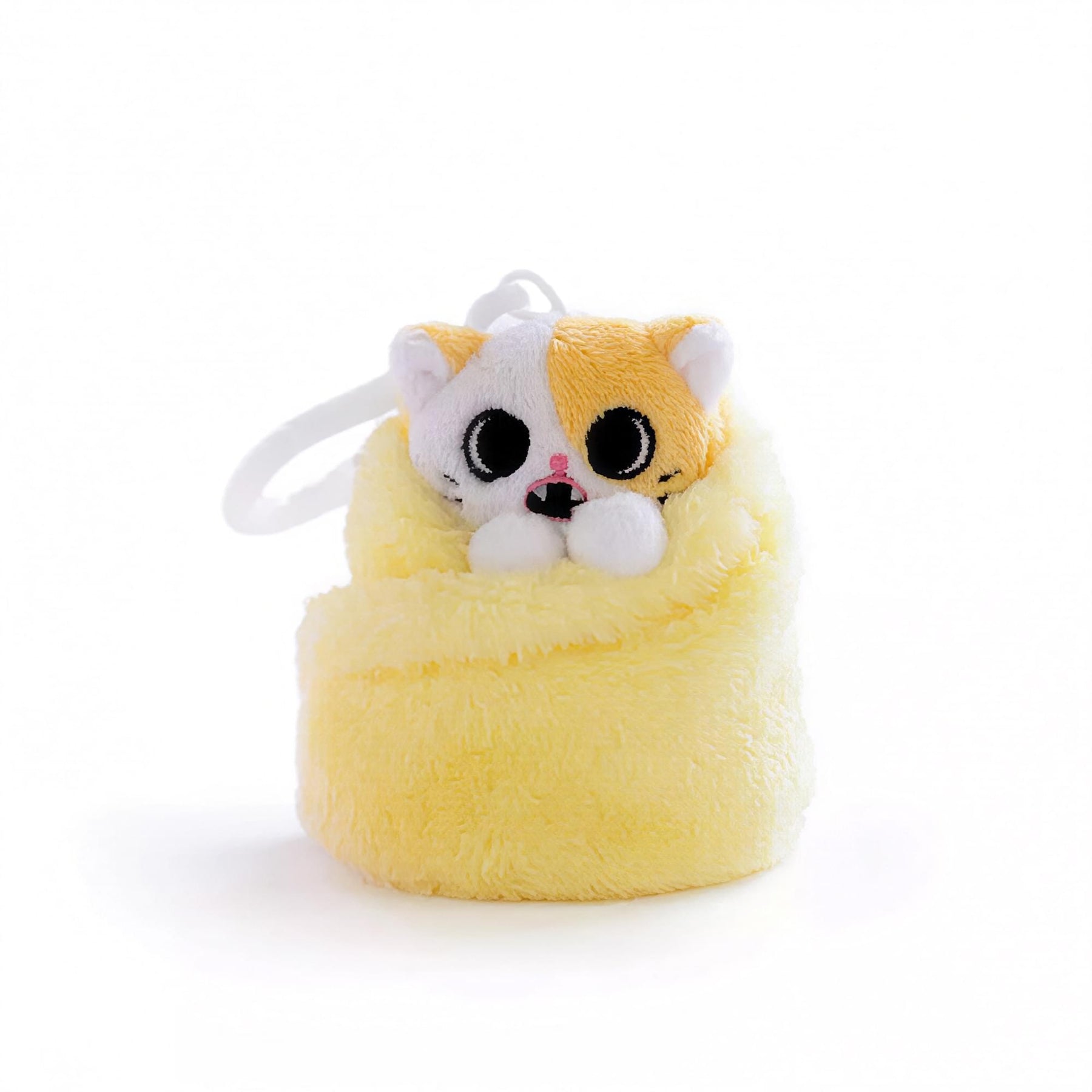 Purritos 3 Inch Cat In Blanket Plush Key Ring - Pork Bun