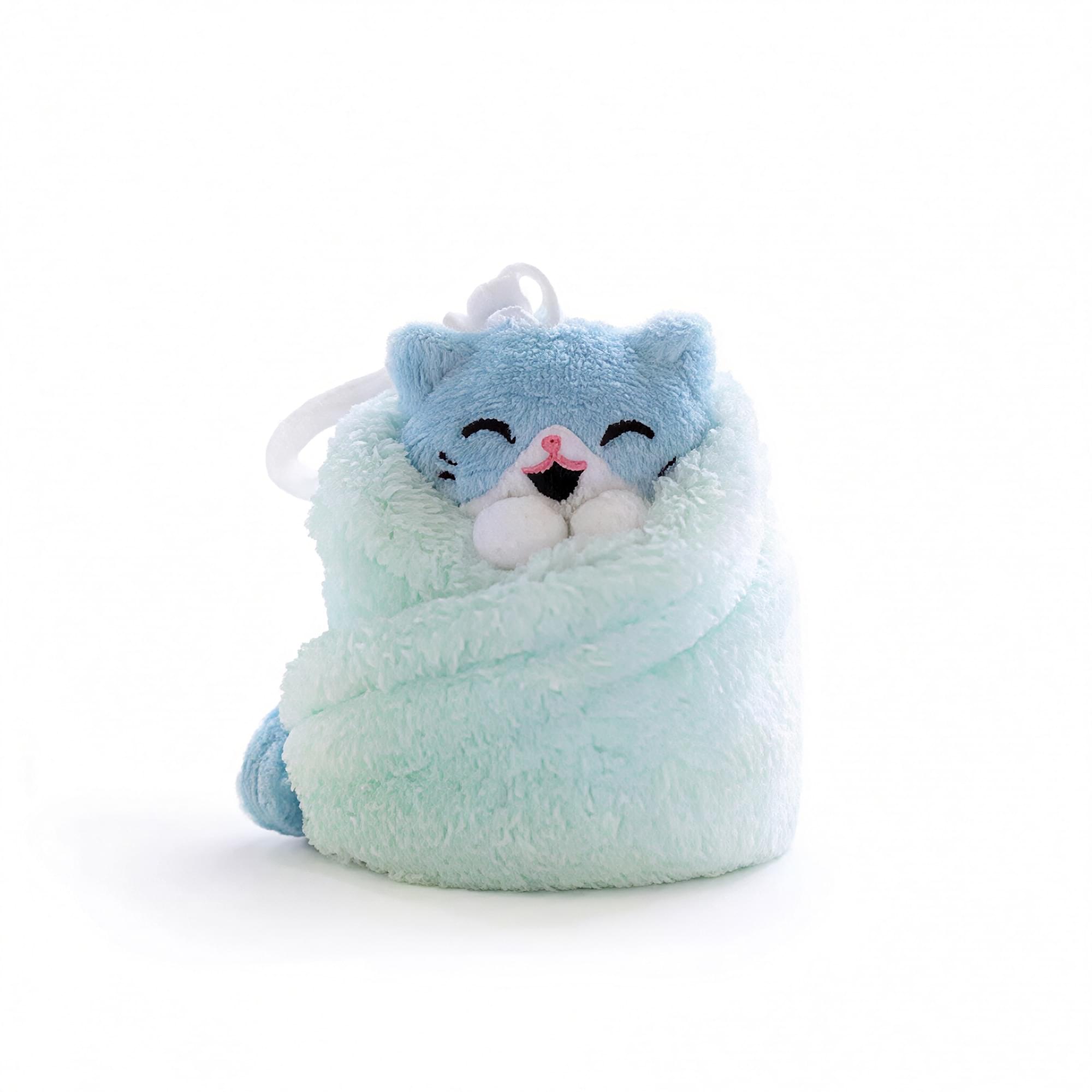 Purritos 3 Inch Cat In Blanket Plush Key Ring - Tuna
