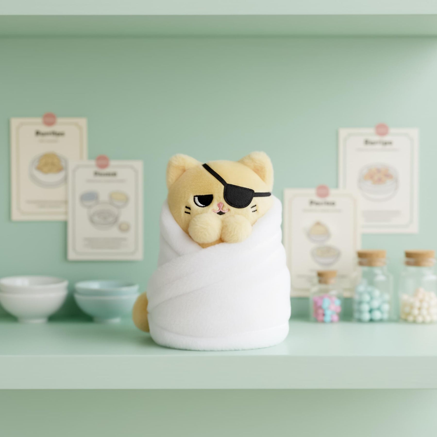 Purritos 7 Inch Cat In Blanket Plush Series 2 - Tamago