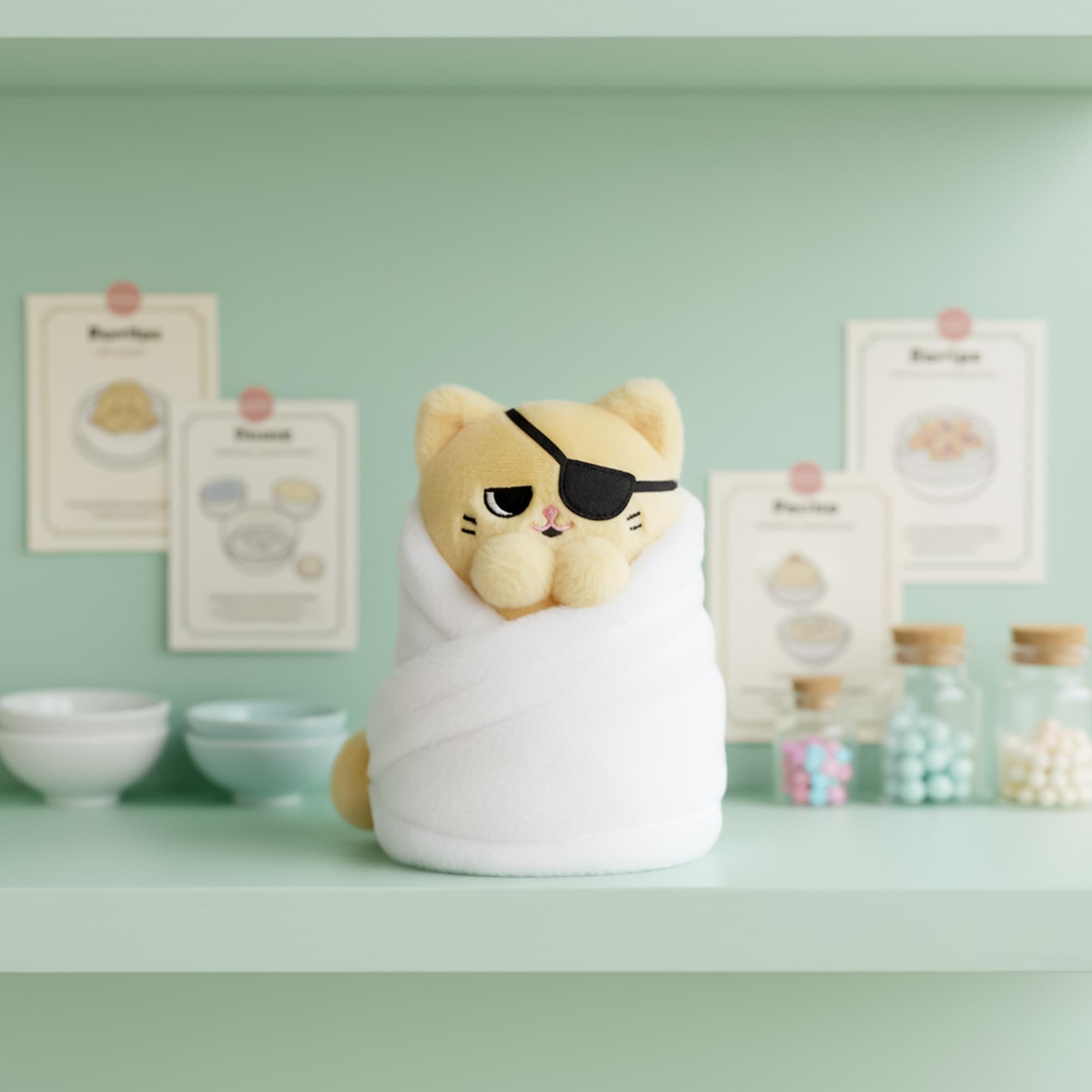 Purritos 7 Inch Cat In Blanket Plush Series 2 - Tamago