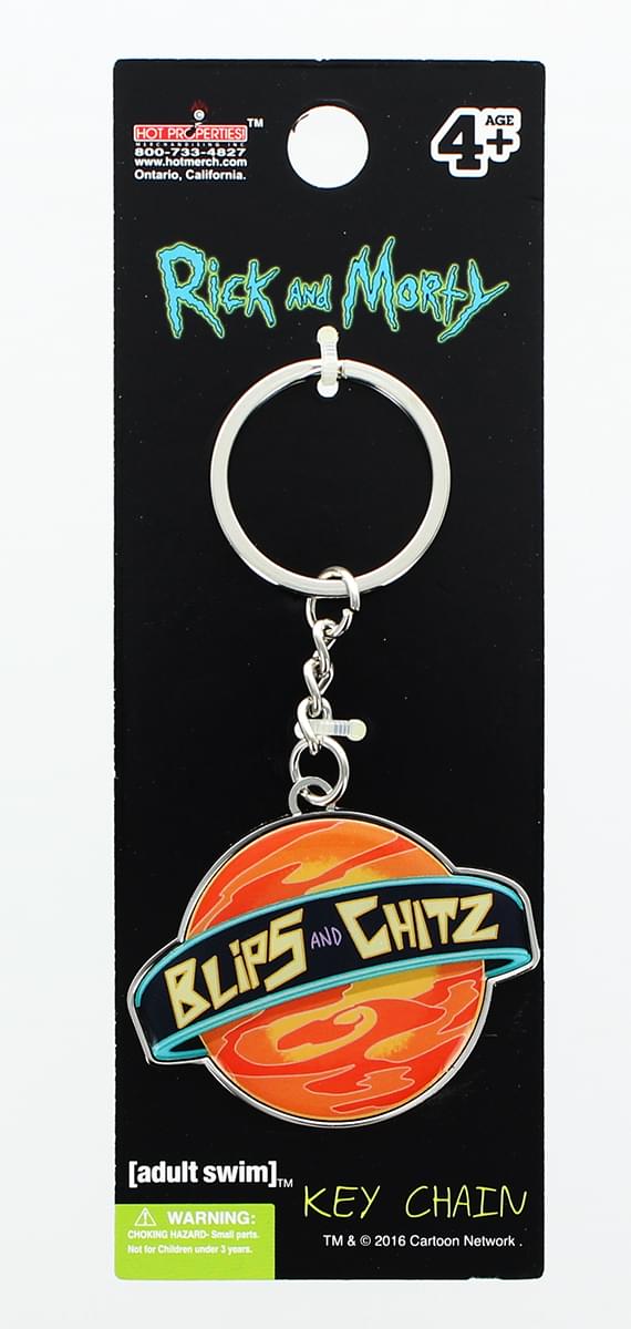 Rick and Morty Metal Keychain: Blips and Chitz