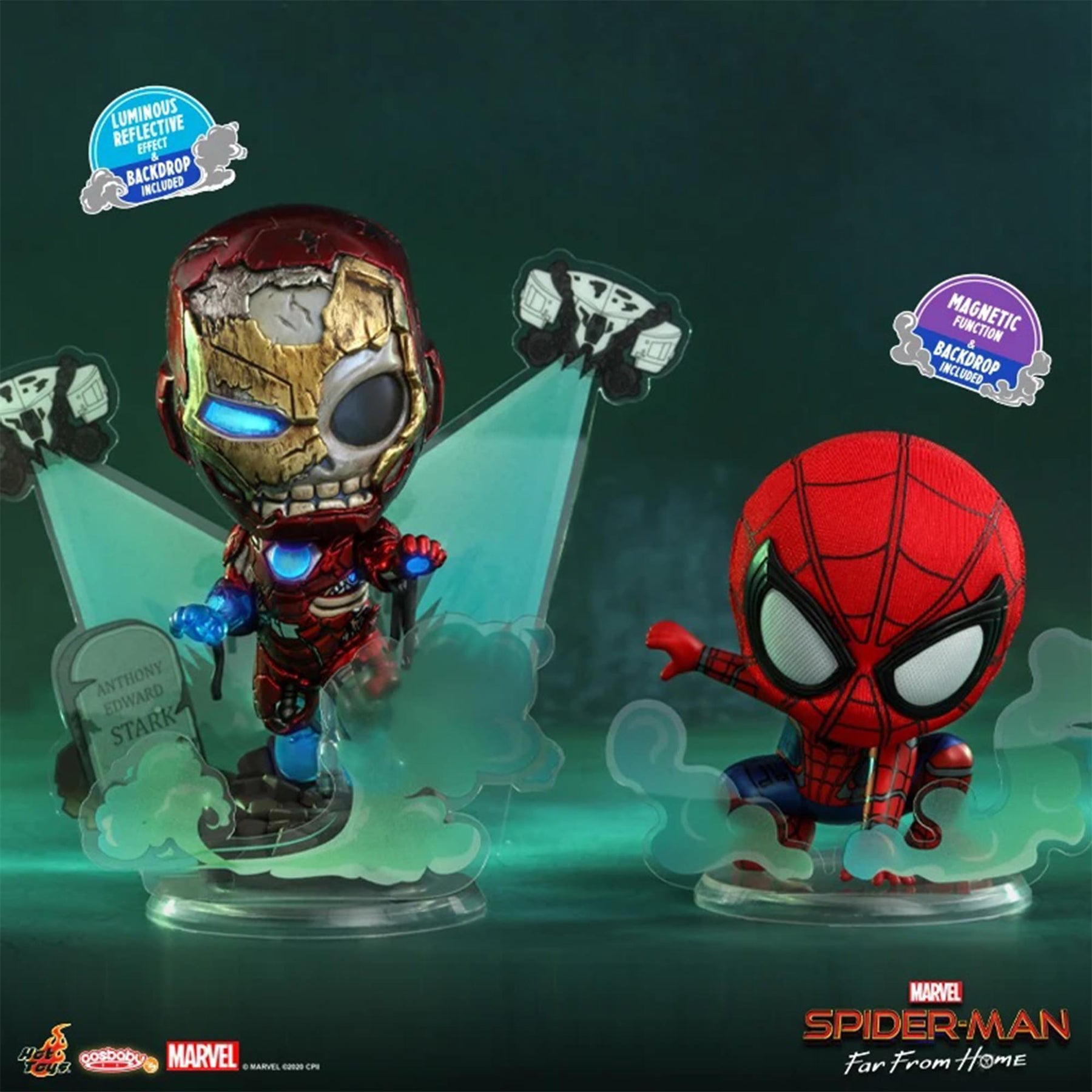 Marvel Spider-Man Far From Home Cosbaby (S) Set | Iron Man Illusion & Spider-Man