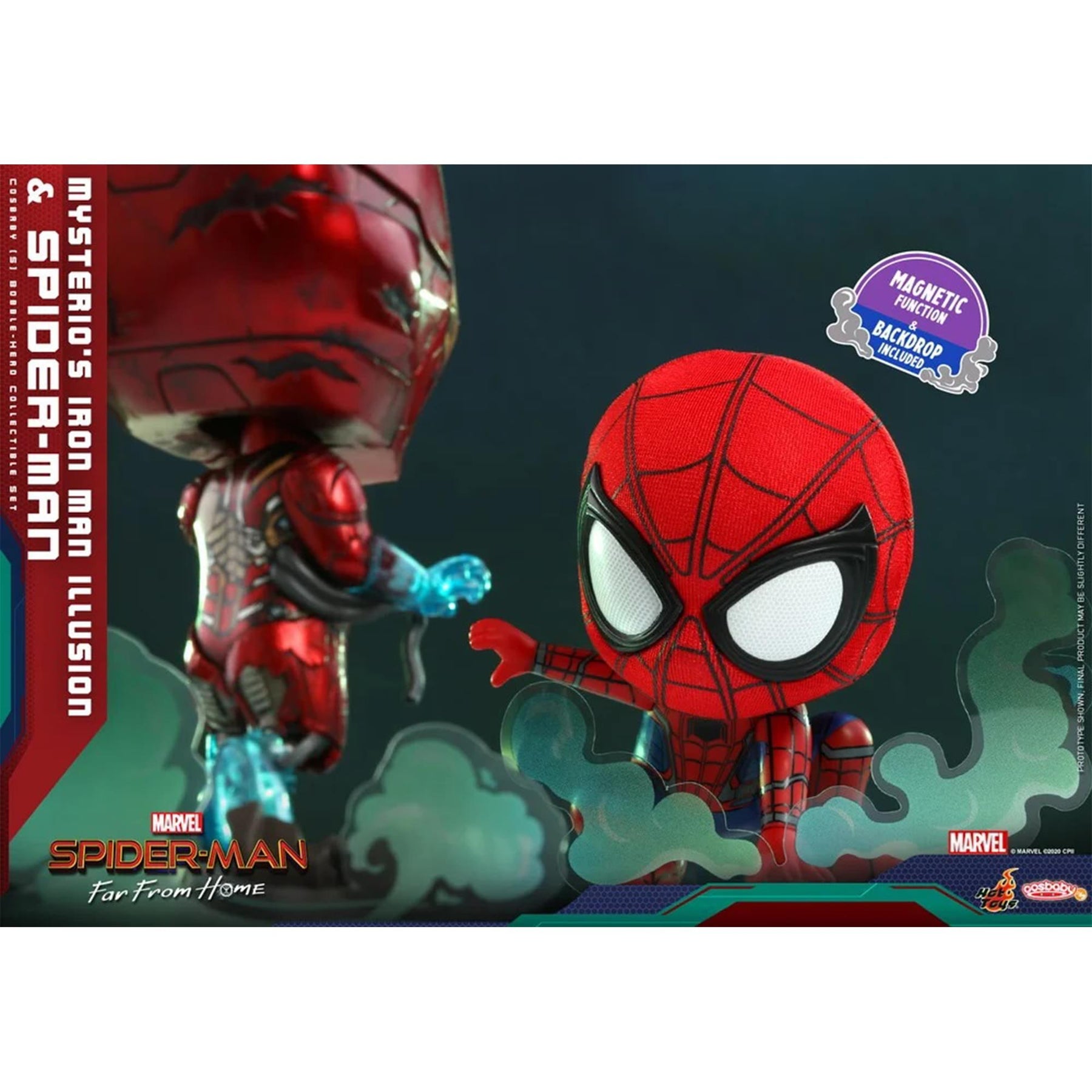 Marvel Spider-Man Far From Home Cosbaby (S) Set | Iron Man Illusion & Spider-Man