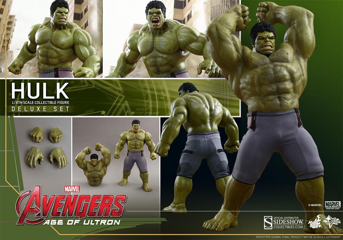 Marvel Avengers Age of Ultron 16 Collectible Figure Hulk Deluxe Set by Hot Toys