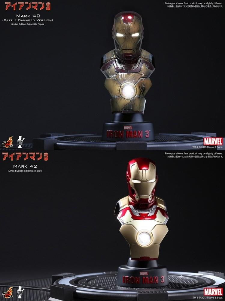 Iron Man 3 Hot Toys 4.5" Deluxe Mini Bust Set of 8