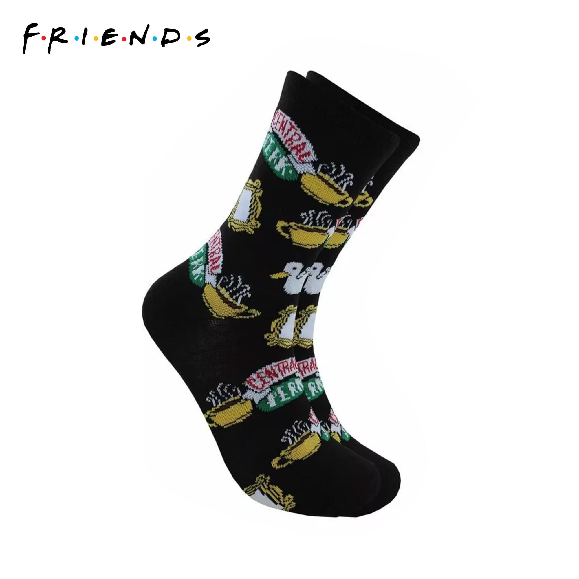 Friends Lobster and Cerntal Perk Novelty Unisex Crew Socks | 2 Pairs