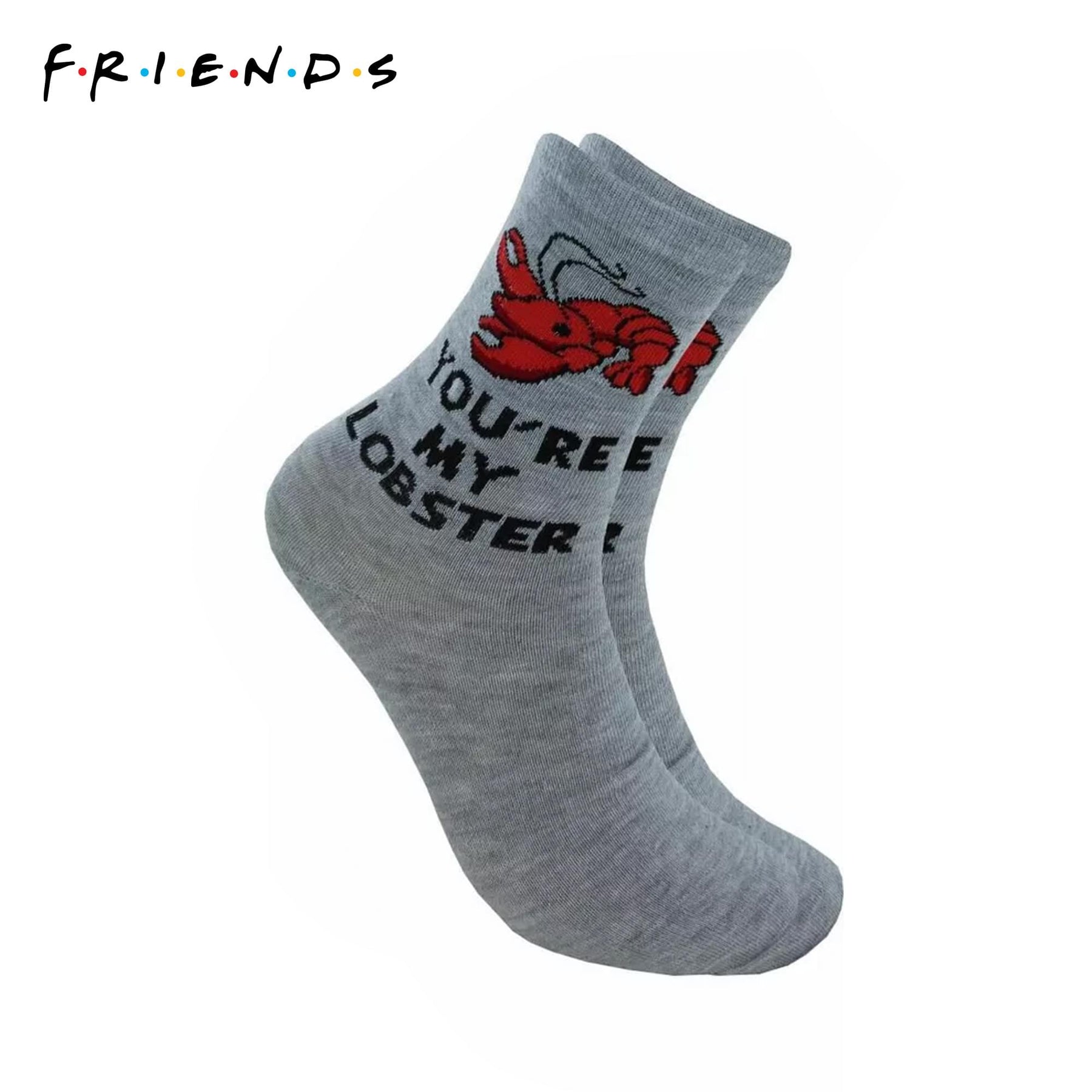 Friends Lobster and Cerntal Perk Novelty Unisex Crew Socks | 2 Pairs