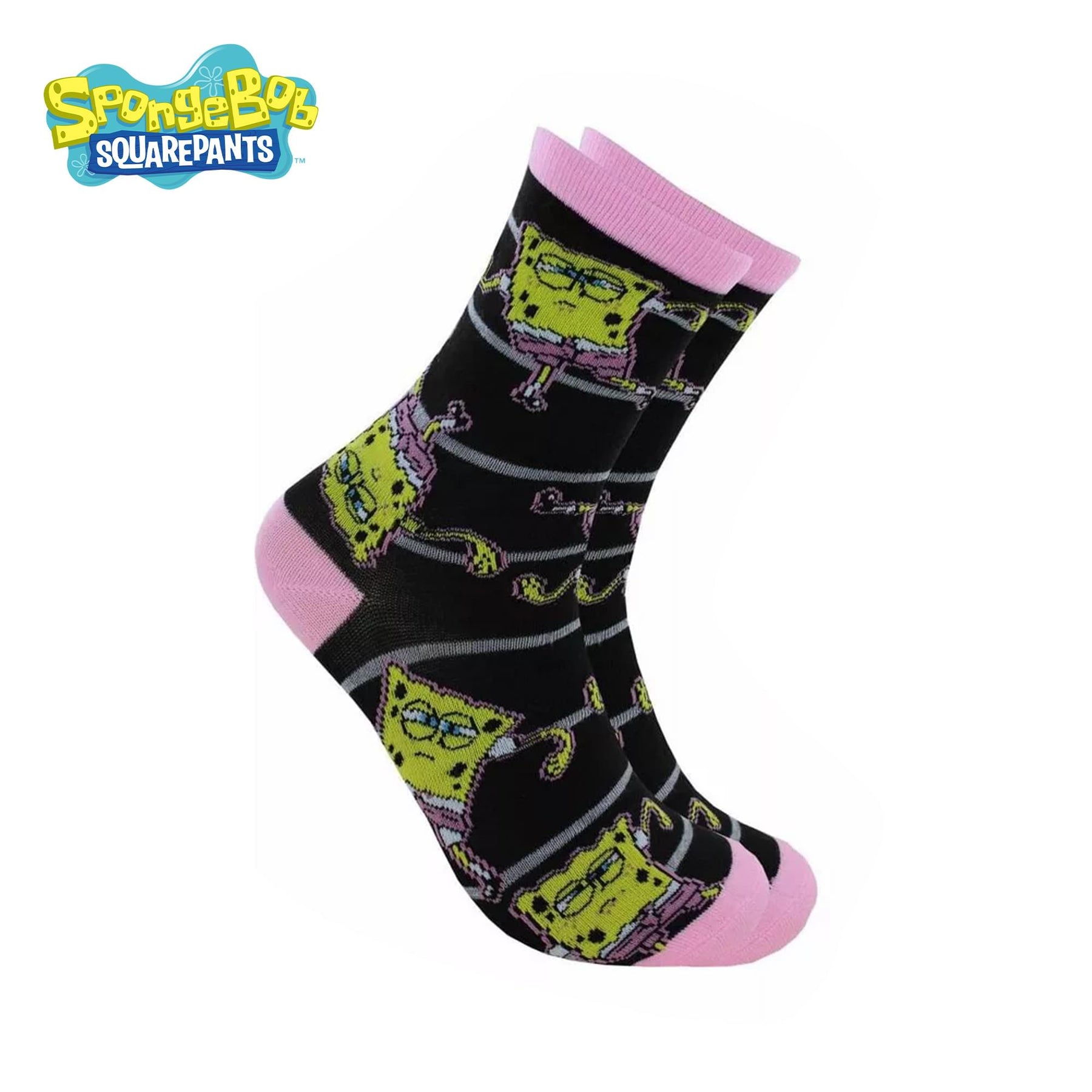 SpongeBob SquarePants Womens Novelty Crew Socks | 2 Pairs