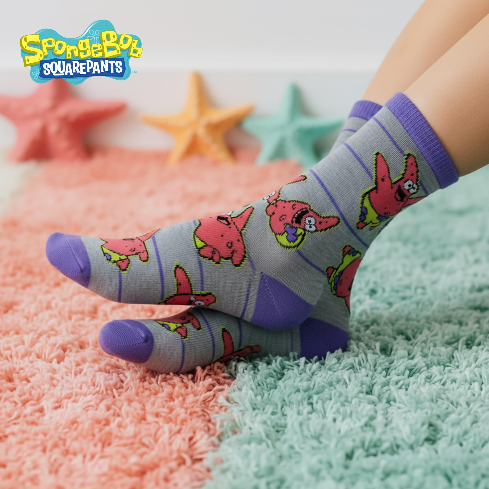 SpongeBob SquarePants Womens Novelty Crew Socks | 2 Pairs