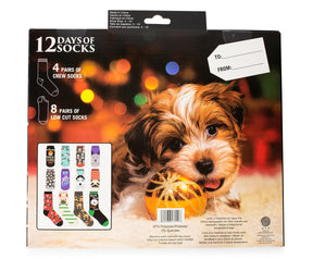 Unleash the Holiday Cheer Womens 12 Days of Socks in Advent Gift Box