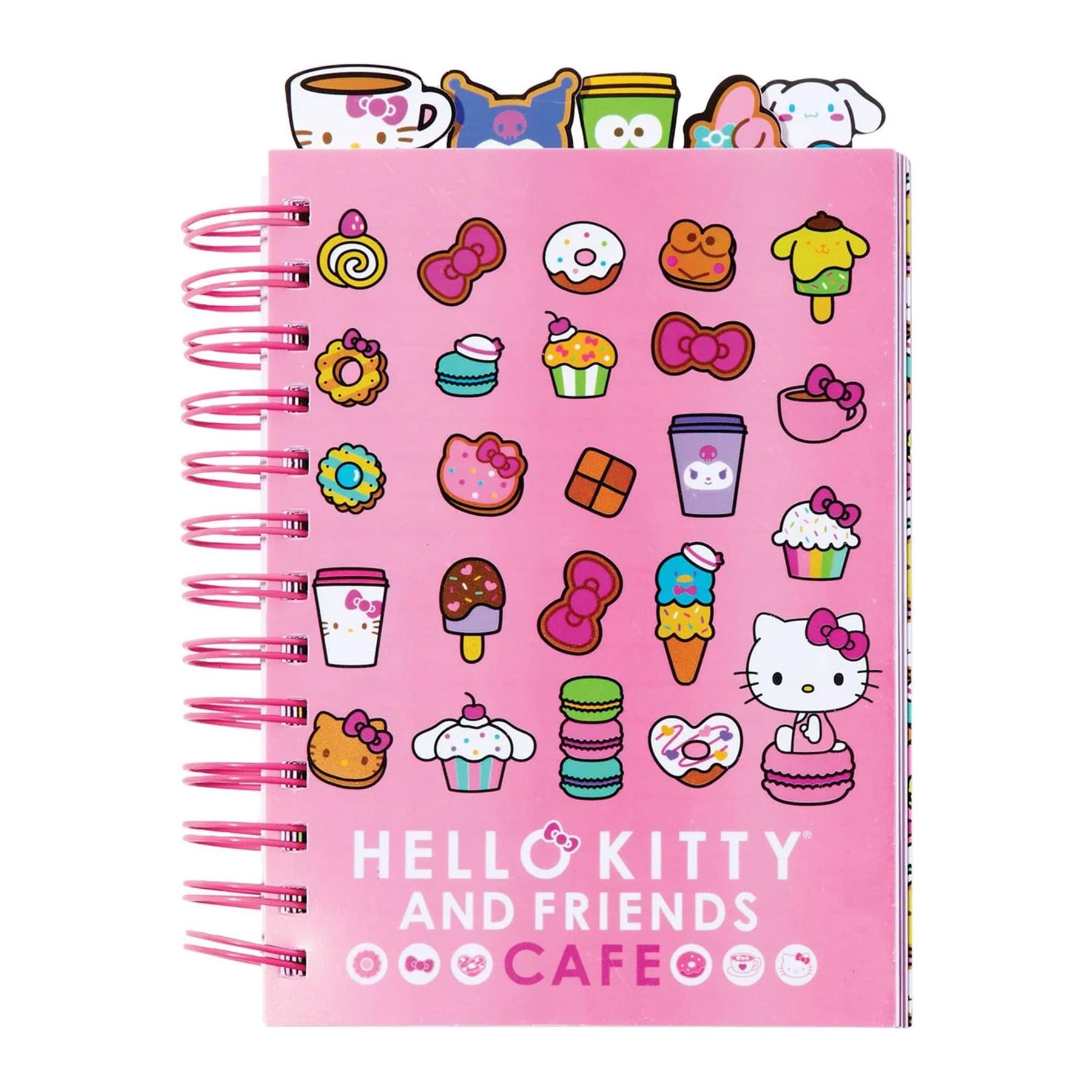 Sanrio Hello Kitty And Friends Cafe 5-Tab Spiral Notebook