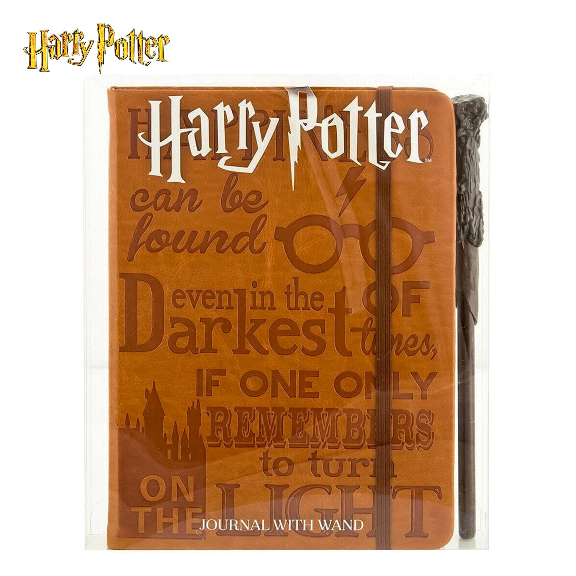 Harry Potter Faux Leather Journal w/ Wand Pen